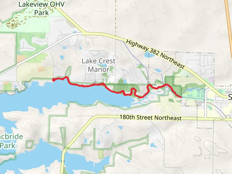 Lake McBride via North Shore and Hoover Nature Trail