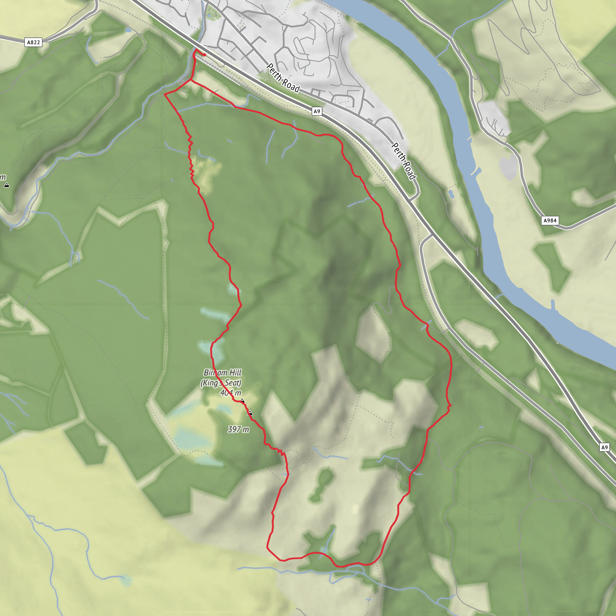 Birnam Hill Loop mobile static map