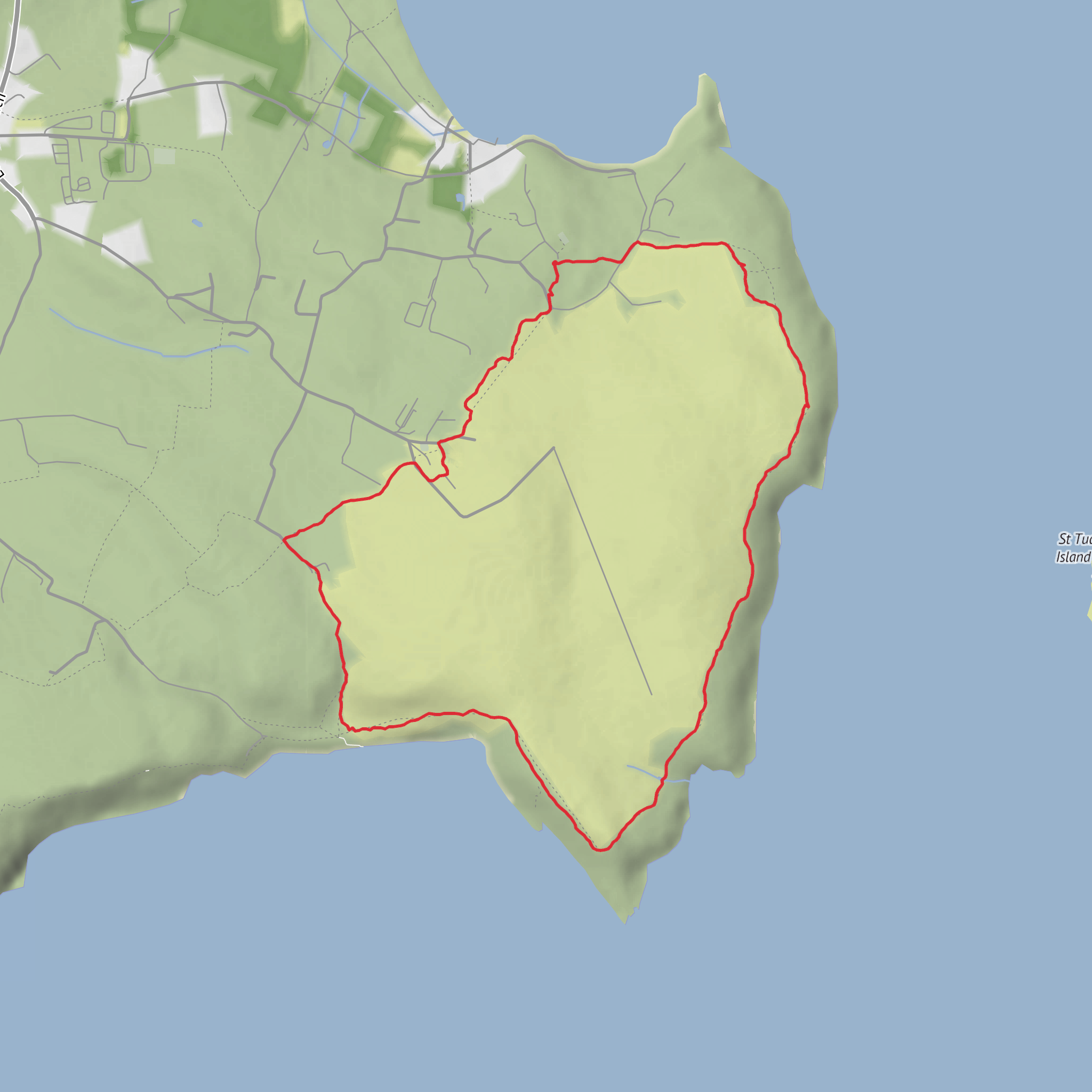Circular walk around the Headland mobile static map