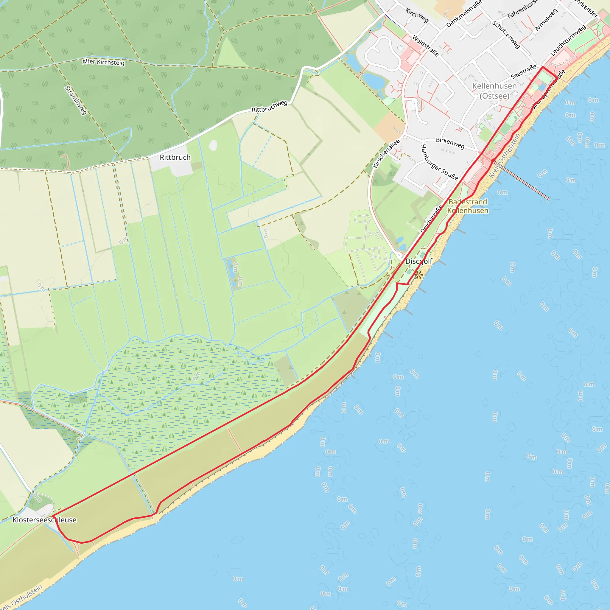 Beach Route - Kellenhusen mobile static map