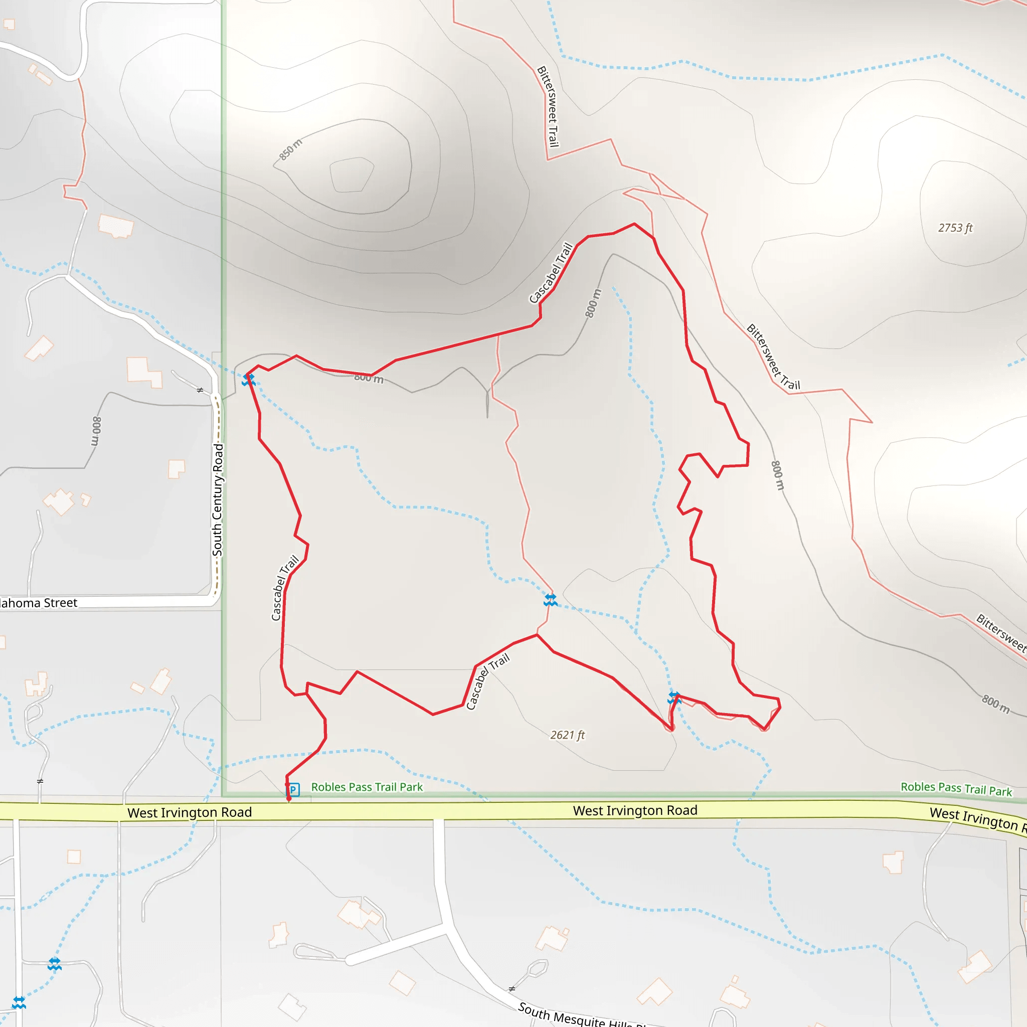 Cascabel Loop Trail mobile static map