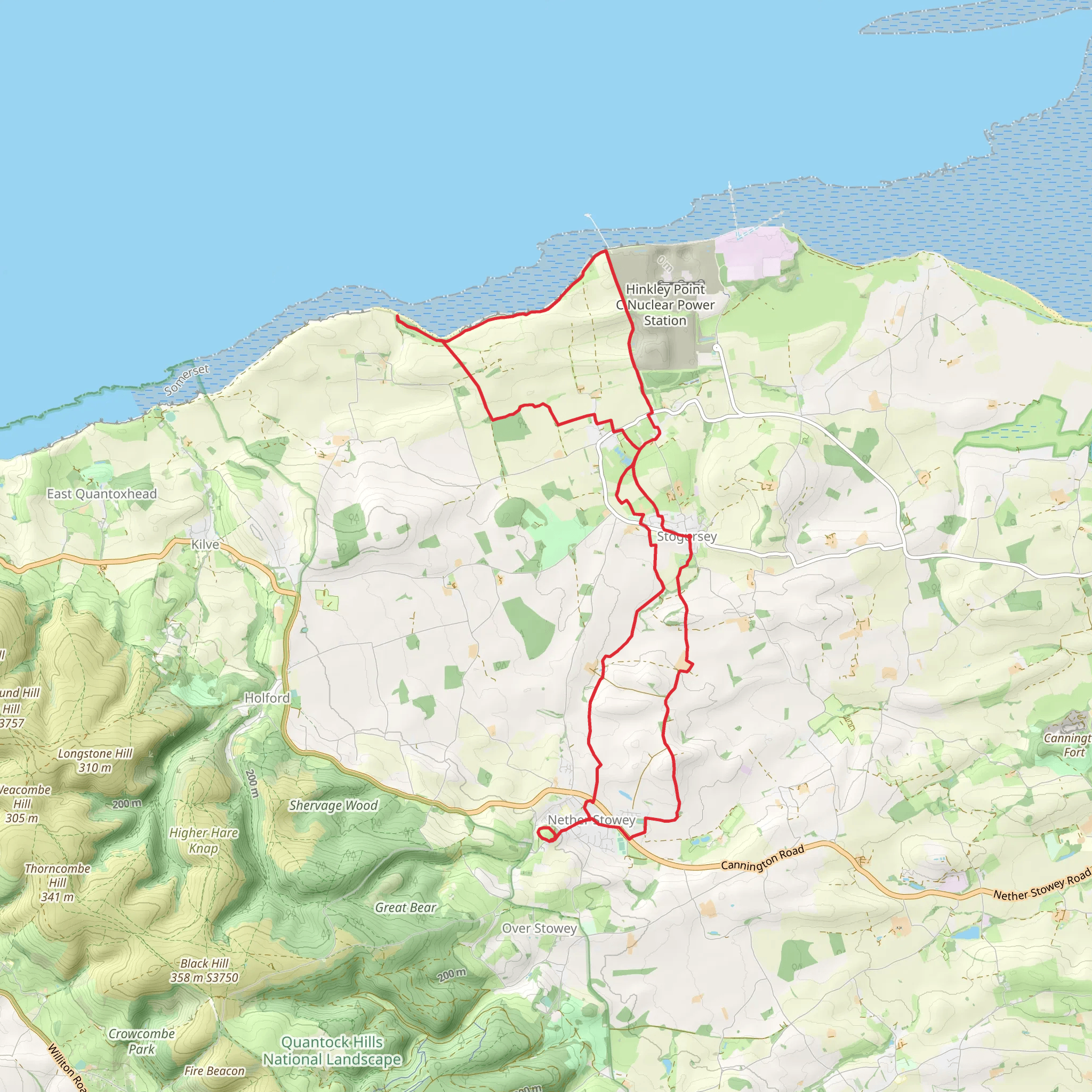 Castles and Coast Way mobile static map