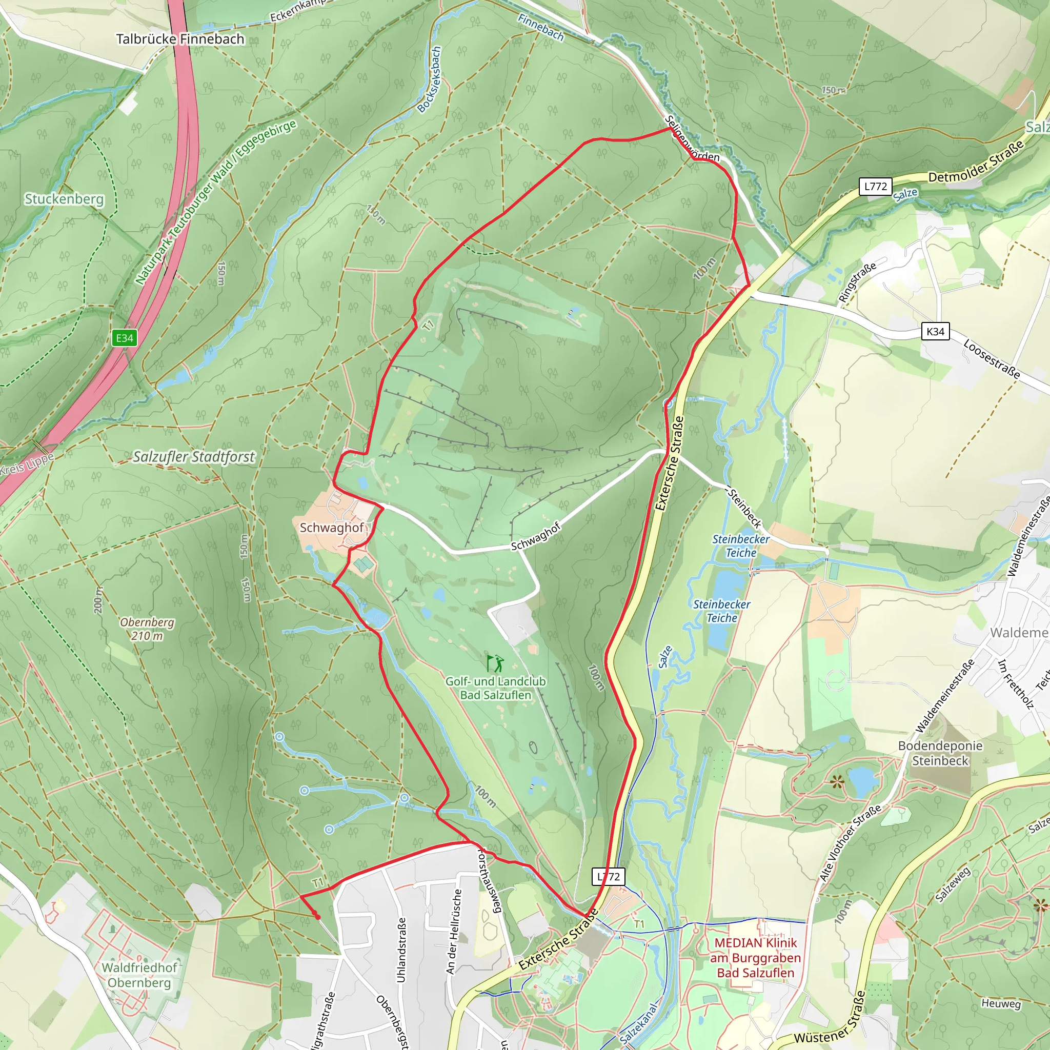 Bad Salzuflen Rundweg 5 mobile static map