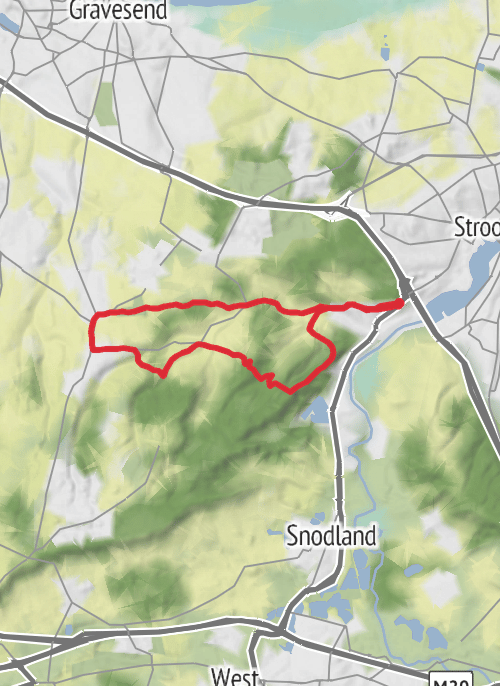 Hike from Cuxton mobile static map