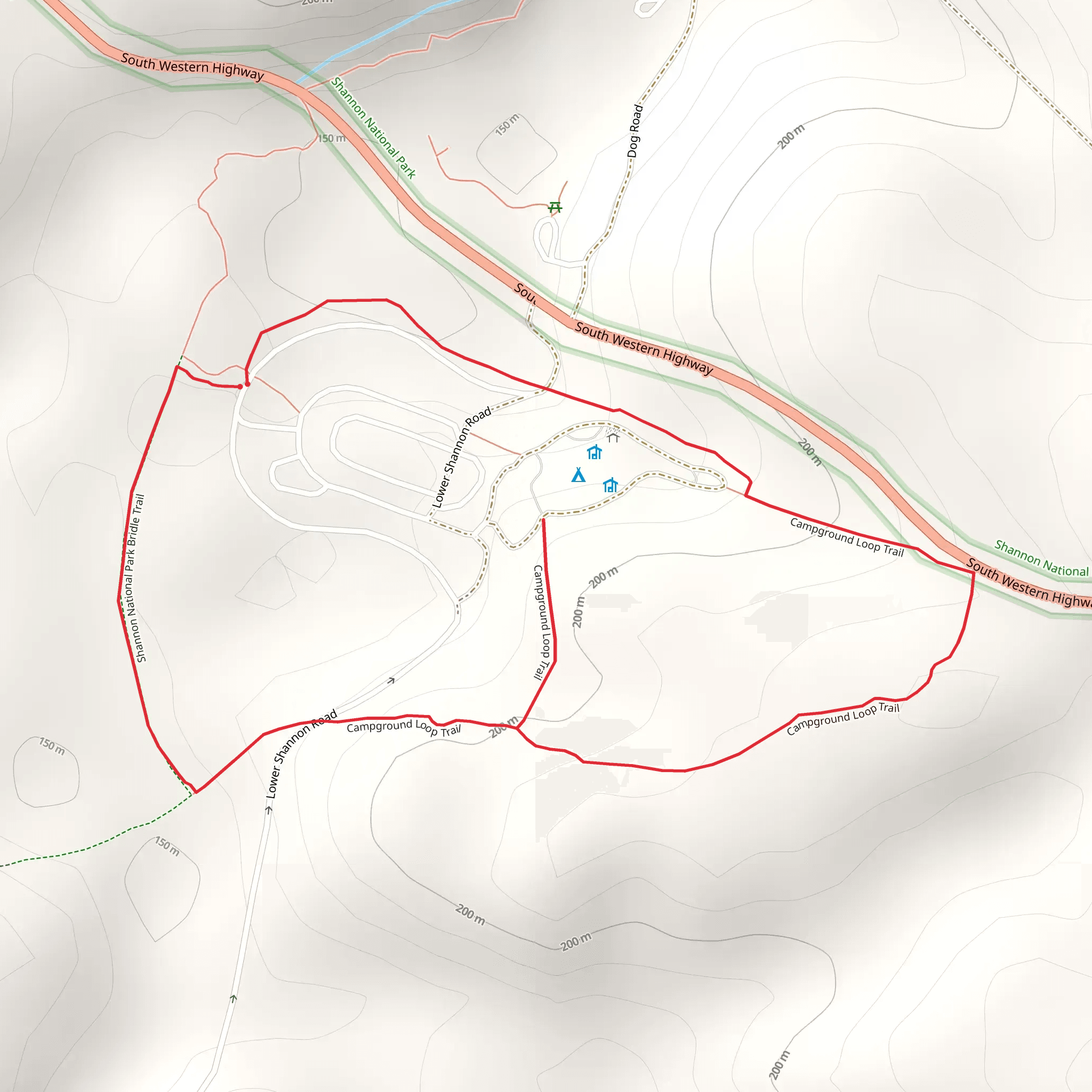 Campground Loop Trail mobile static map