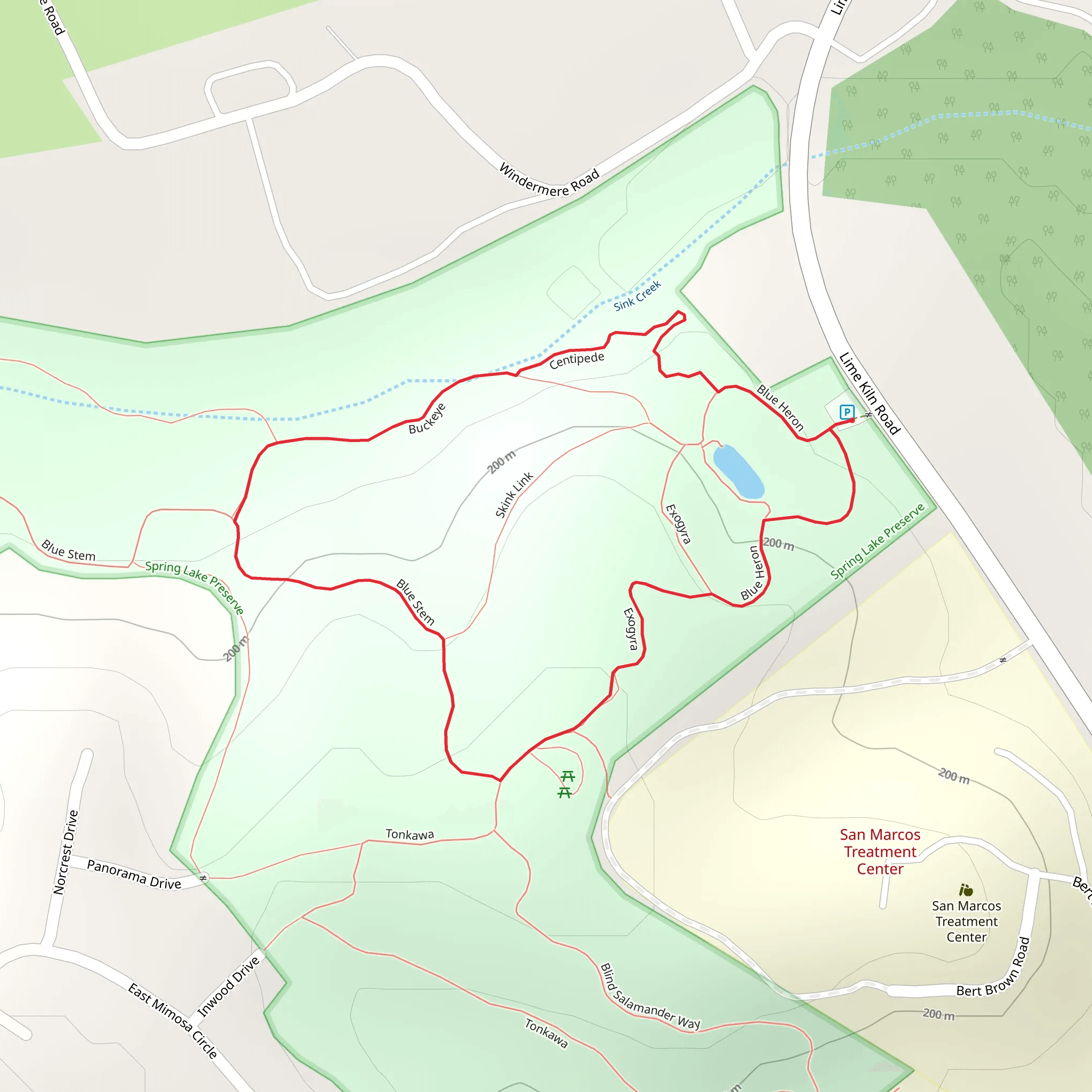 Blue Stem Loop mobile static map