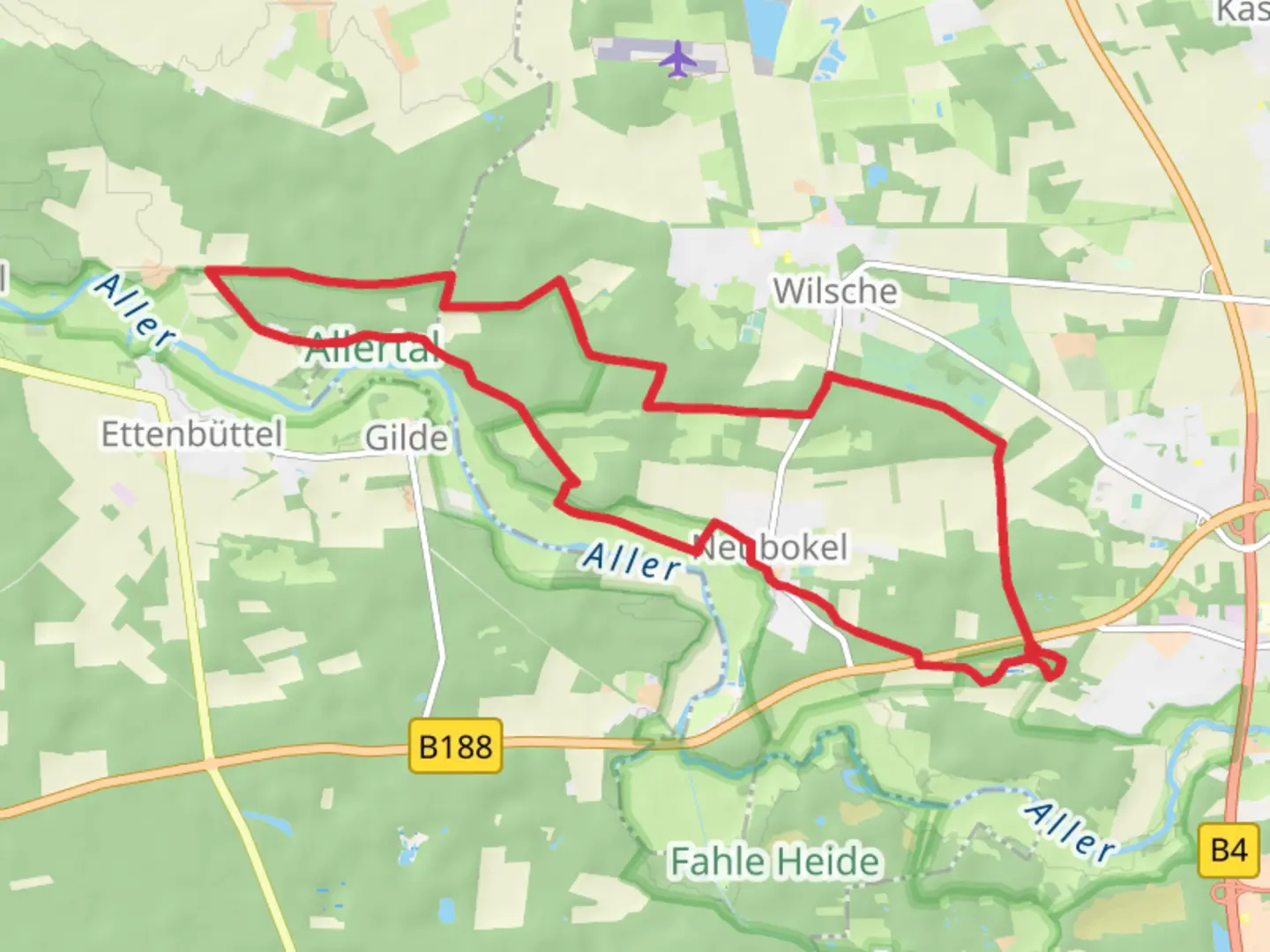 An image depicting the trail Neubokel Loop and its surrounding area.