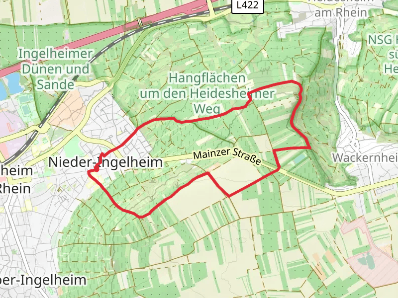 Ingelheim - Kaiserpfalzweg