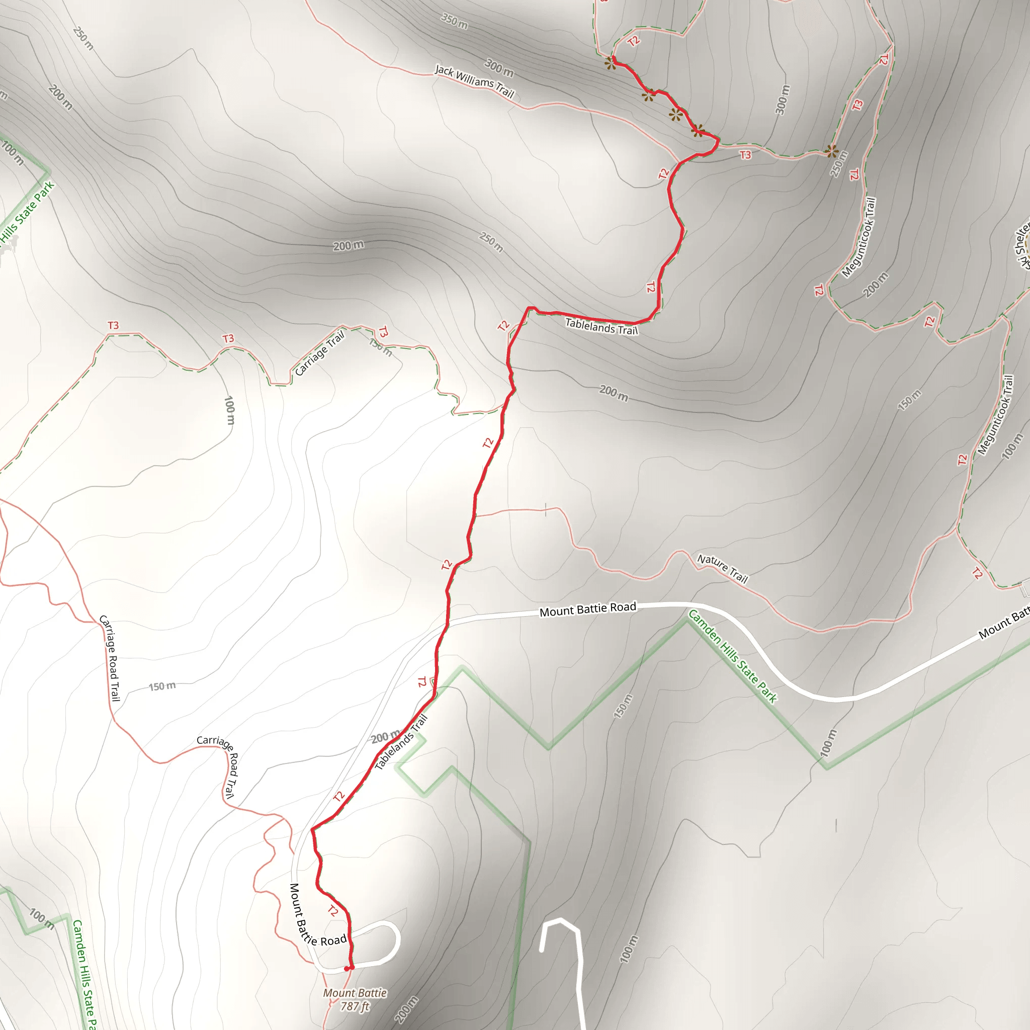 Tablelands Trail mobile static map