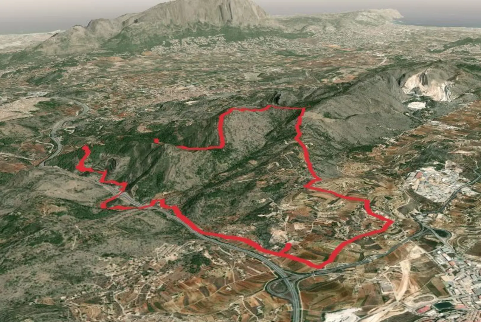 An image depicting the trail Riverside route - Barranc de la Garganta PR CV 388 and its surrounding area.