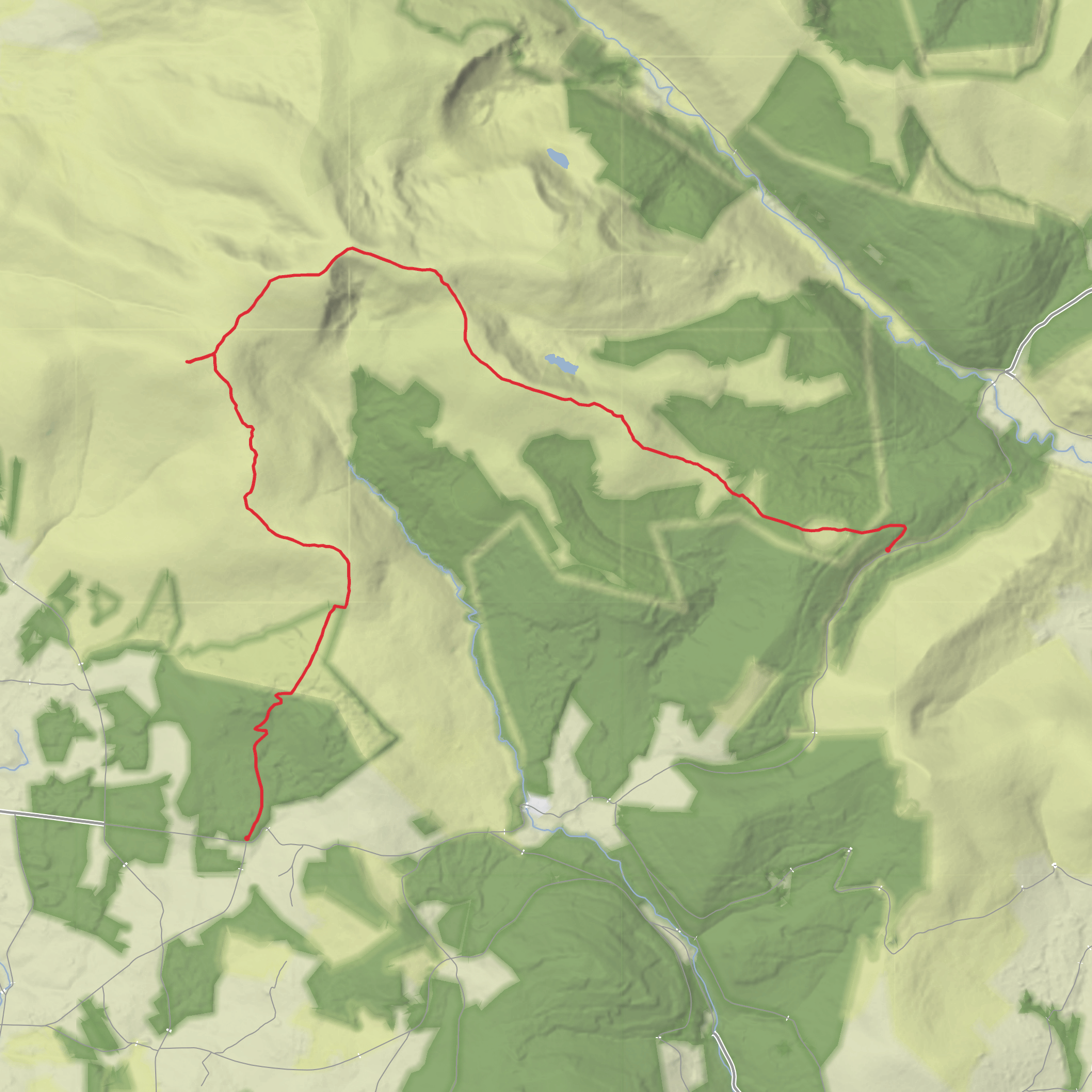 Lugnaquilla via Slievemaan - return via Drumgoff mobile static map