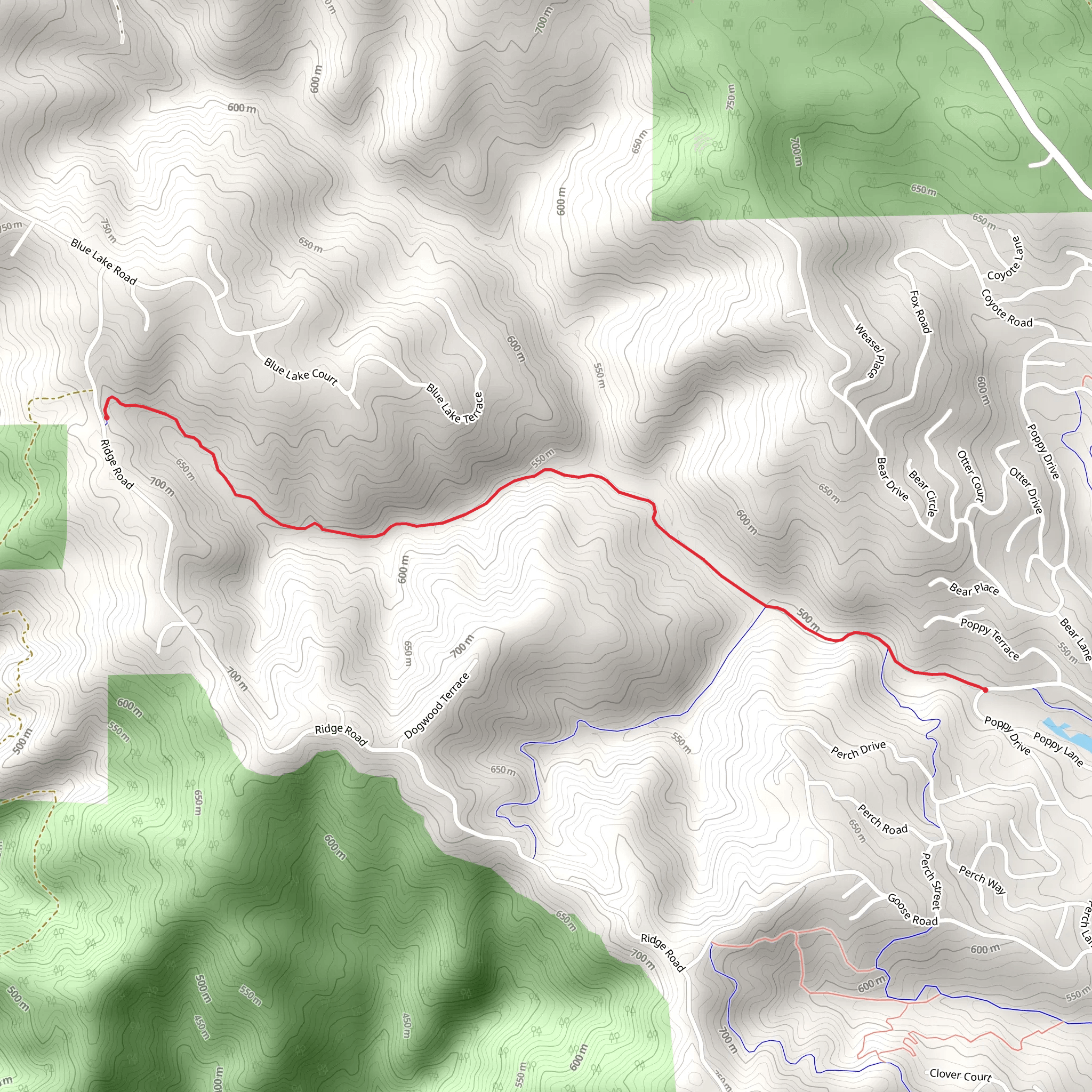 Thimbleberry and Last Chance Trail mobile static map