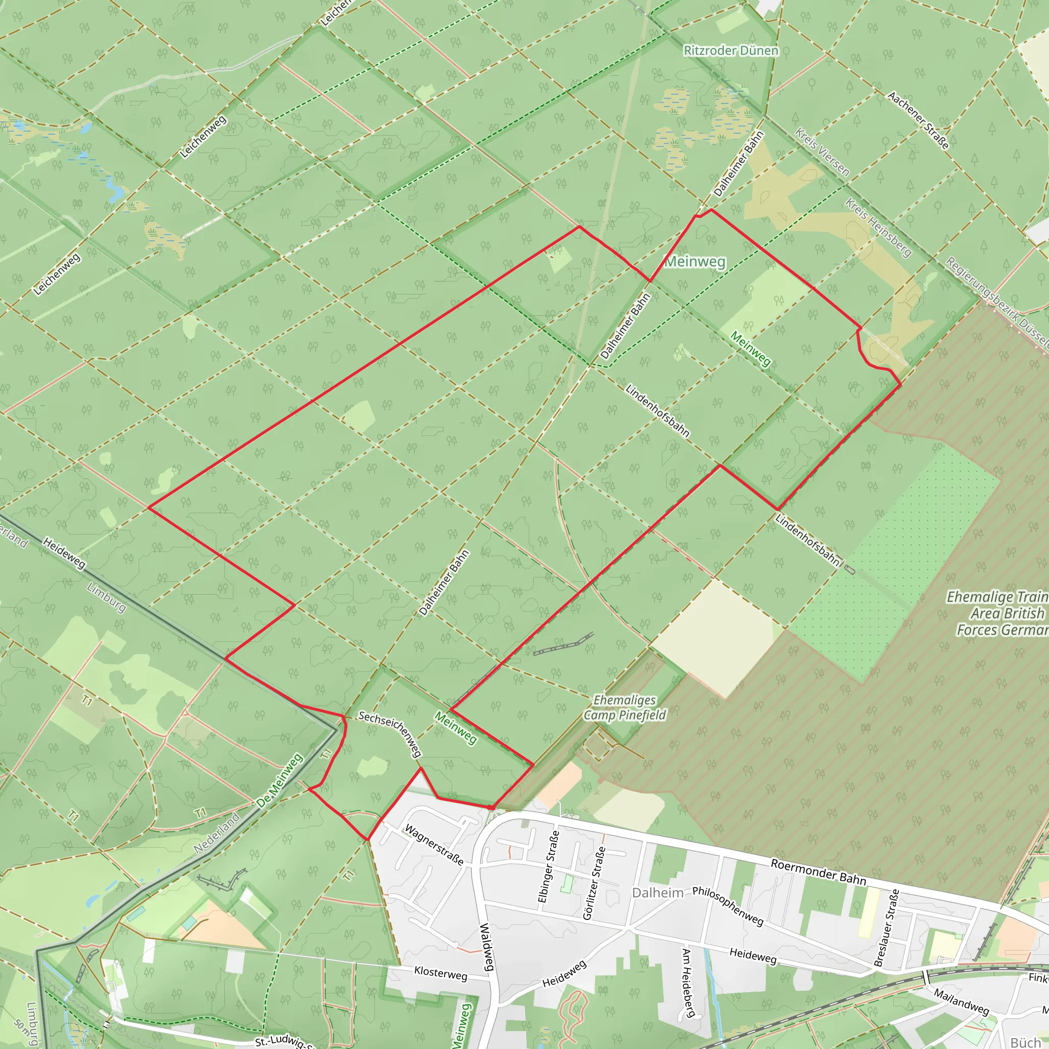 Forst Meinweg mobile static map