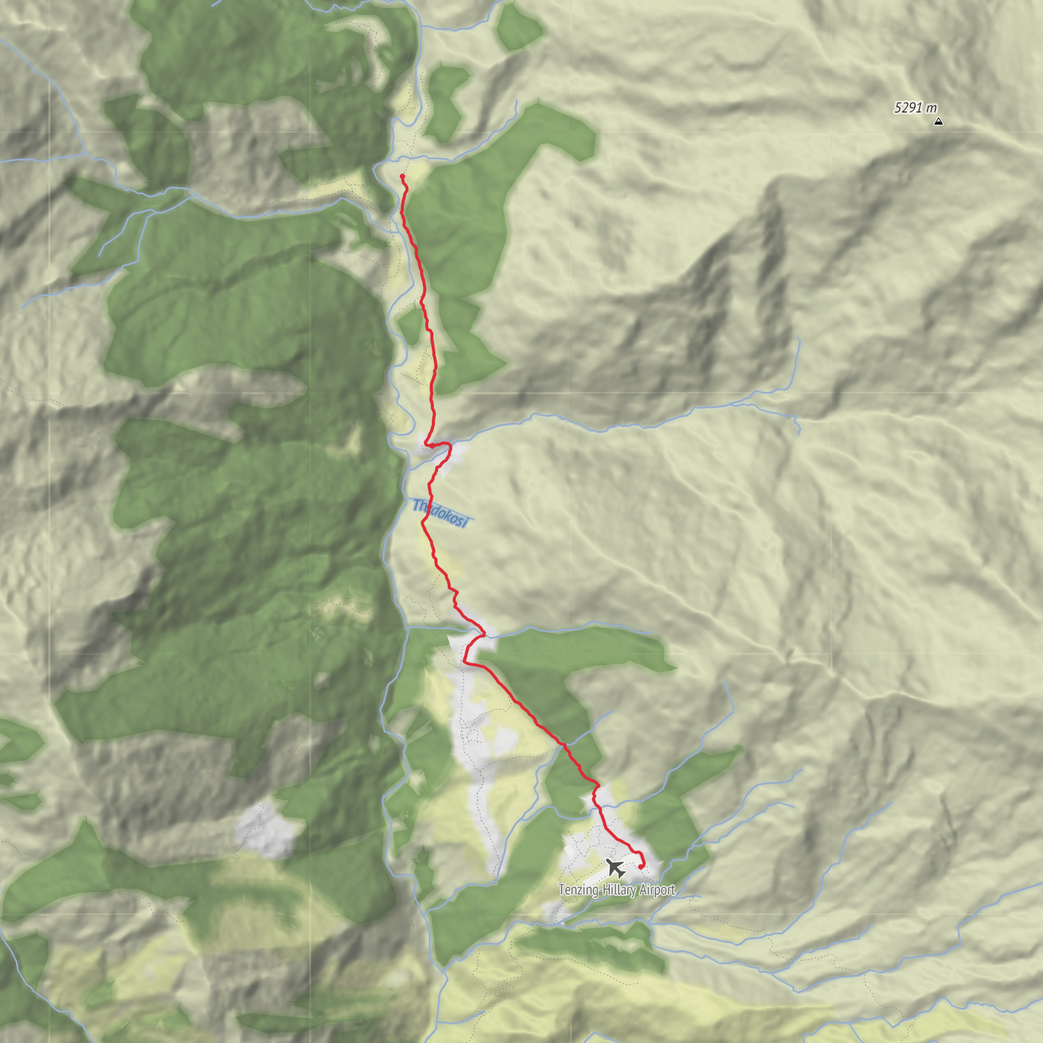 Everest Base Camp Day 1 mobile static map