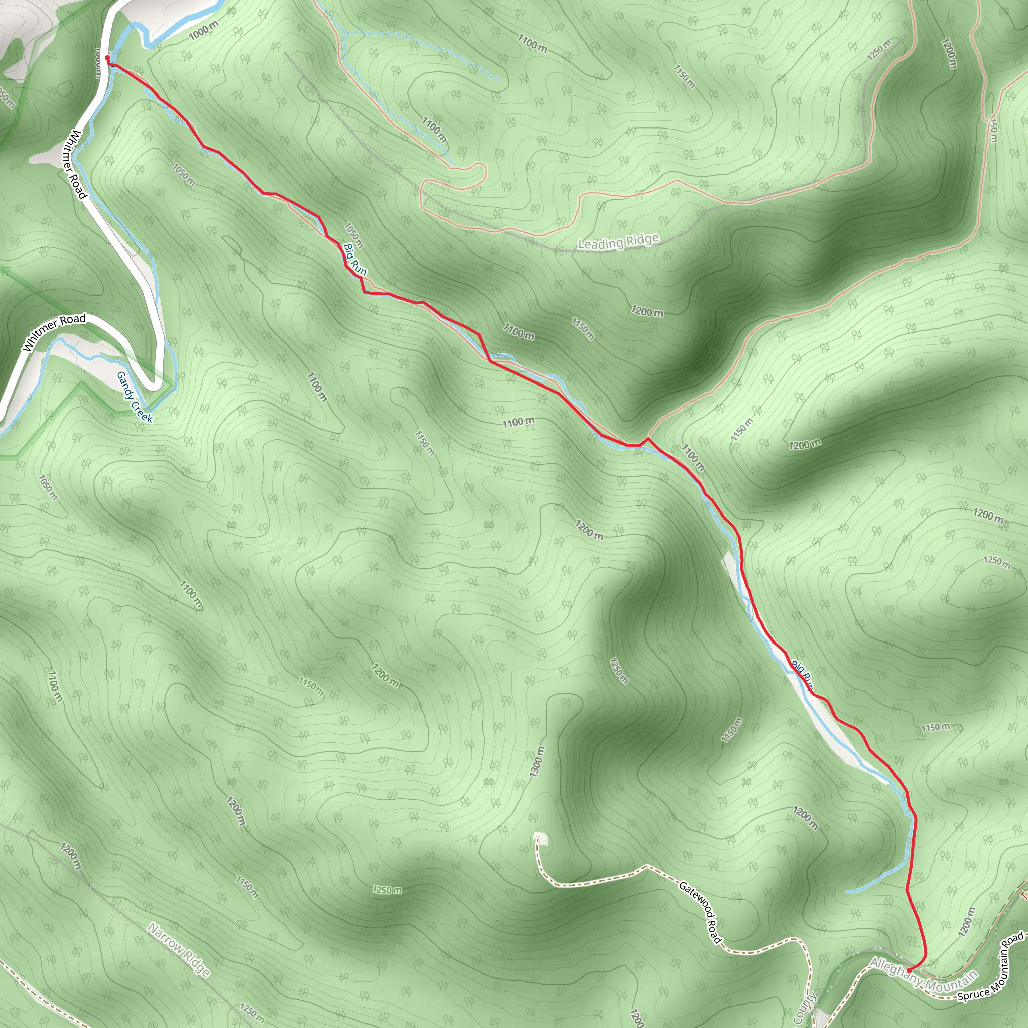 Big Trail mobile static map