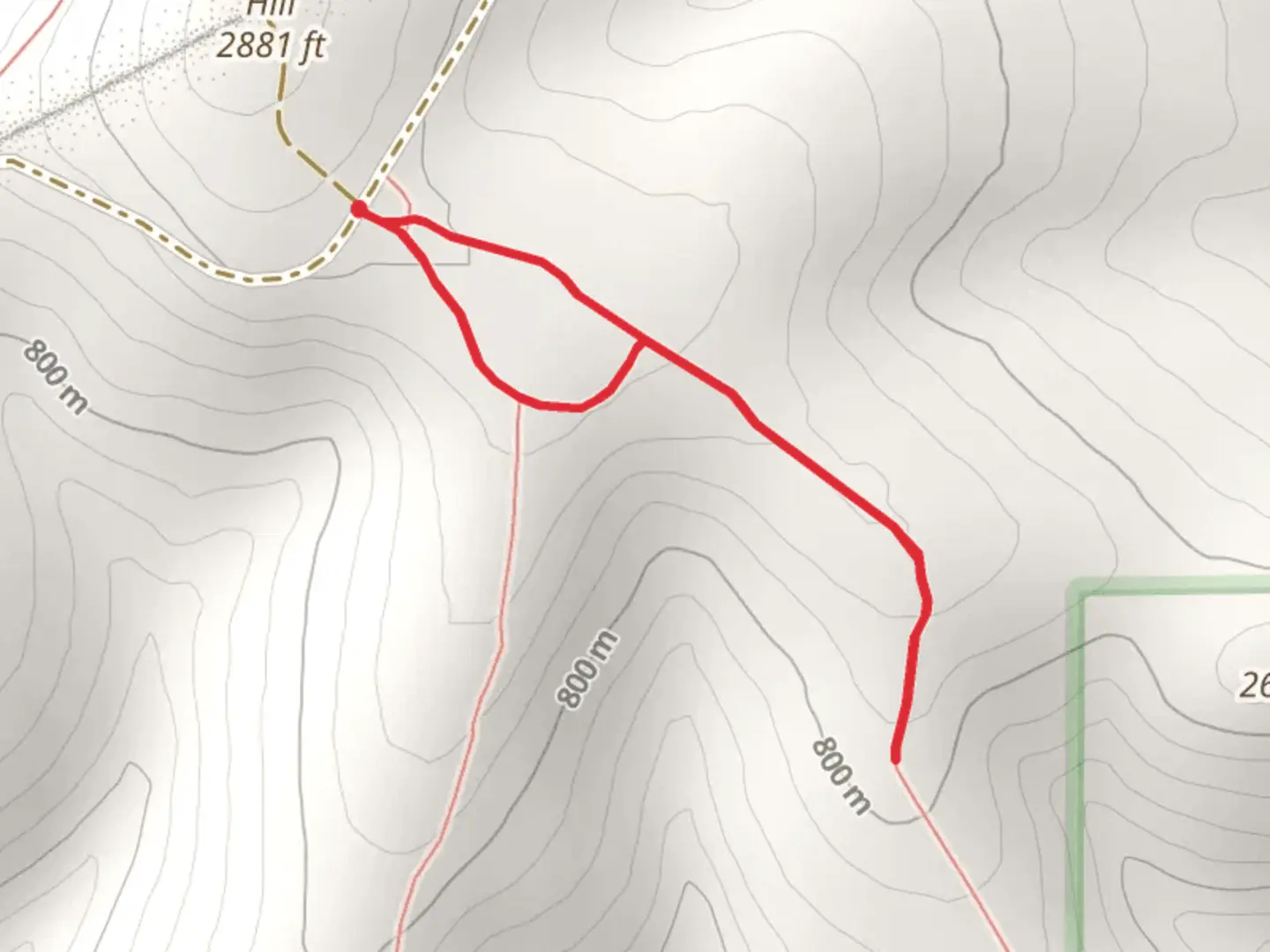 An image depicting the trail Beezley Hills Preserve - Monument Hill Trail and its surrounding area.
