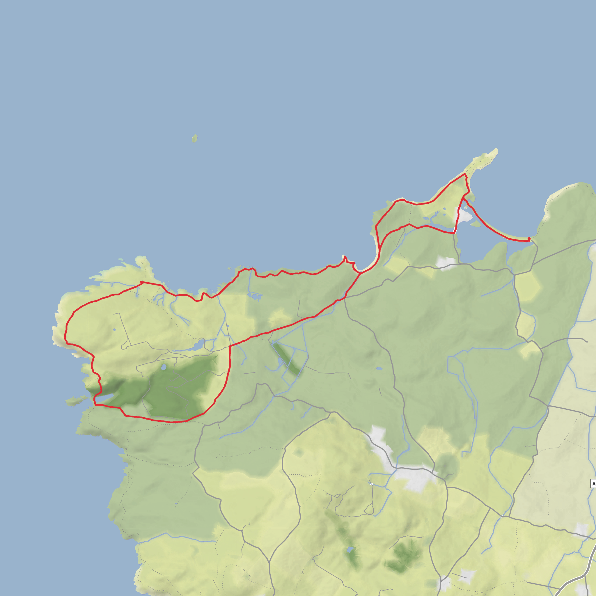 Cemlyn Bay, Porth Newydd, Llyn y Fydlyn and Cemlyn Loop mobile static map