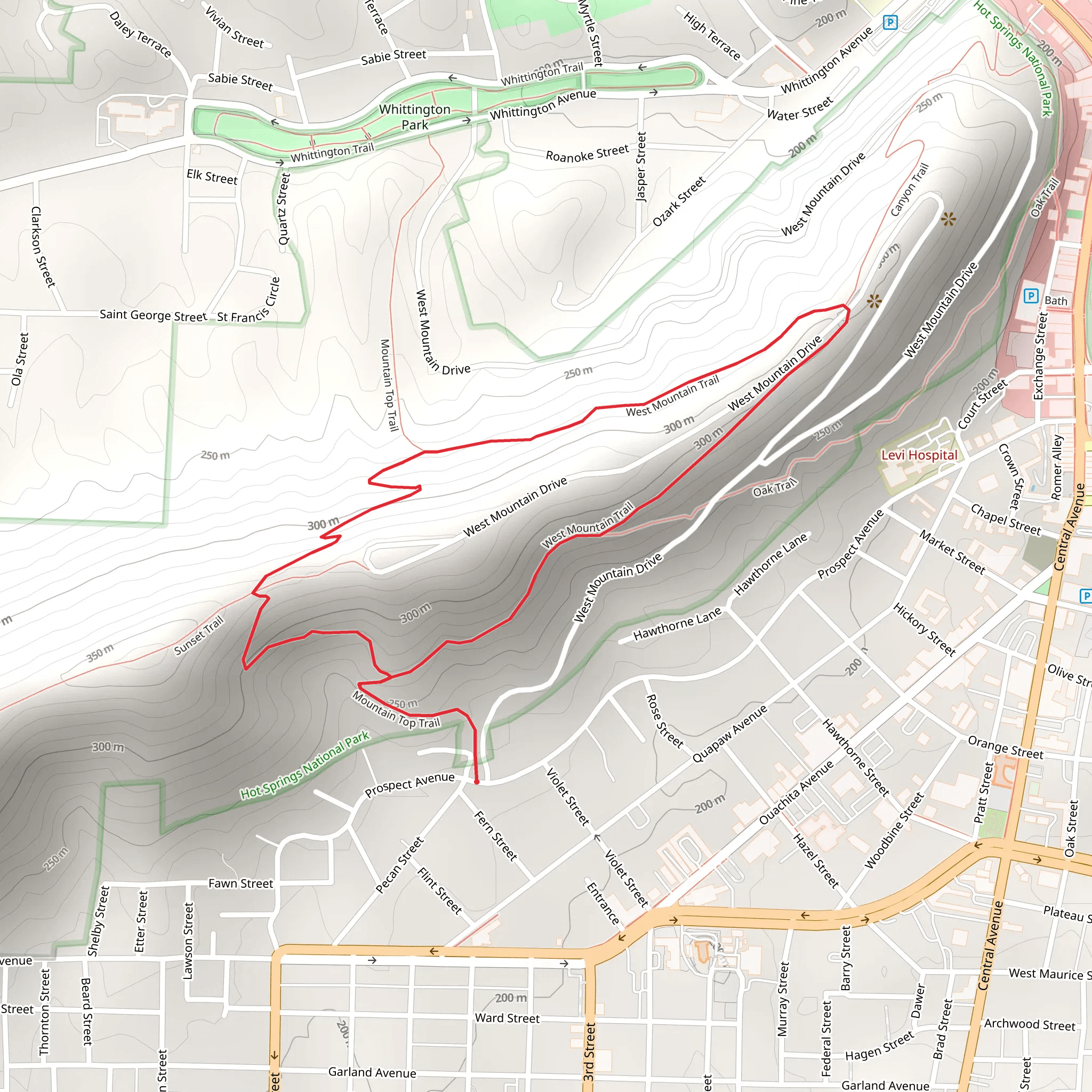 West Mountain Loop Trail mobile static map