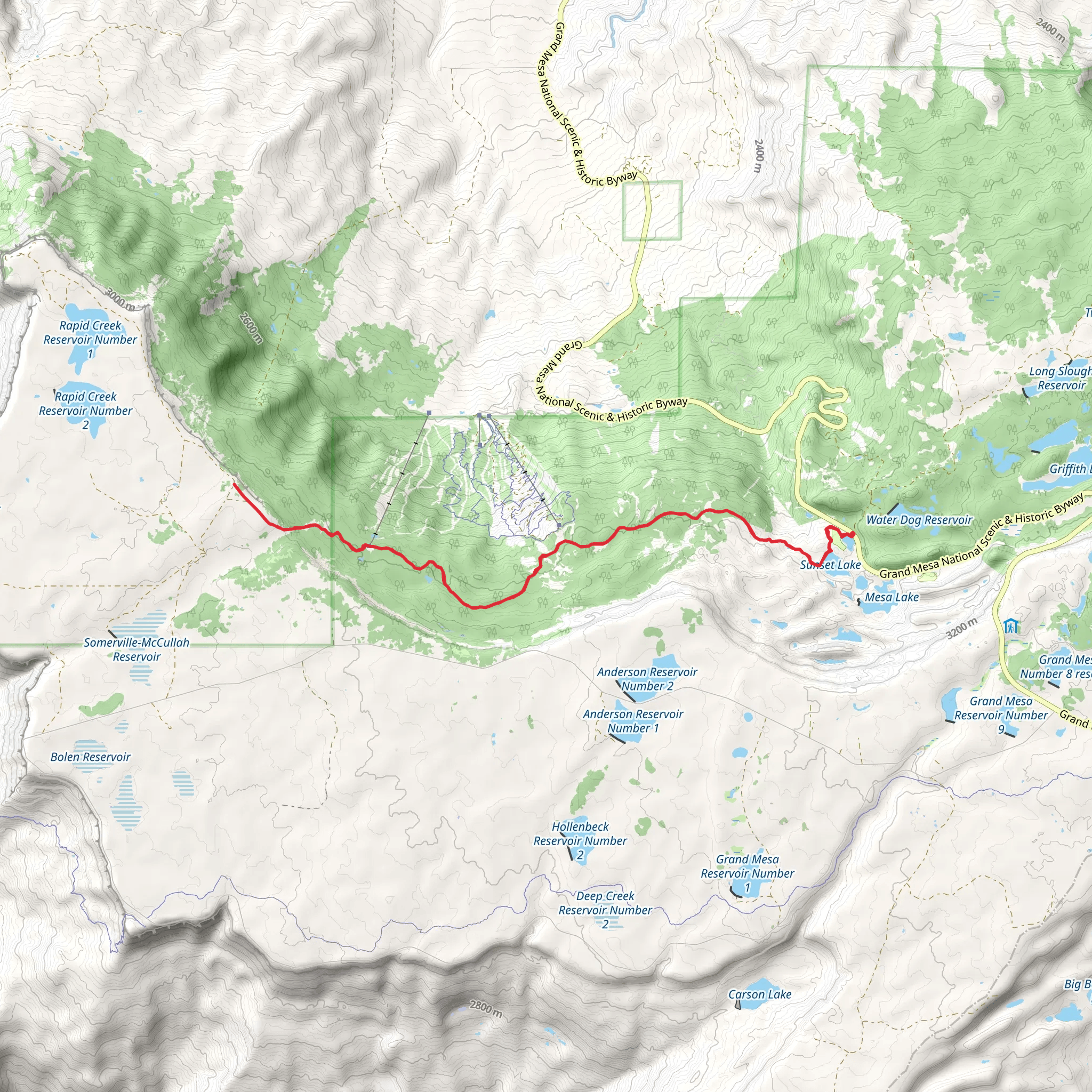 West Bench Trail mobile static map