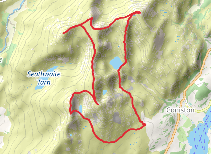 Coniston Fells mobile static map