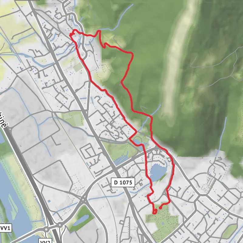 Hike from Saint-Égrève mobile static map