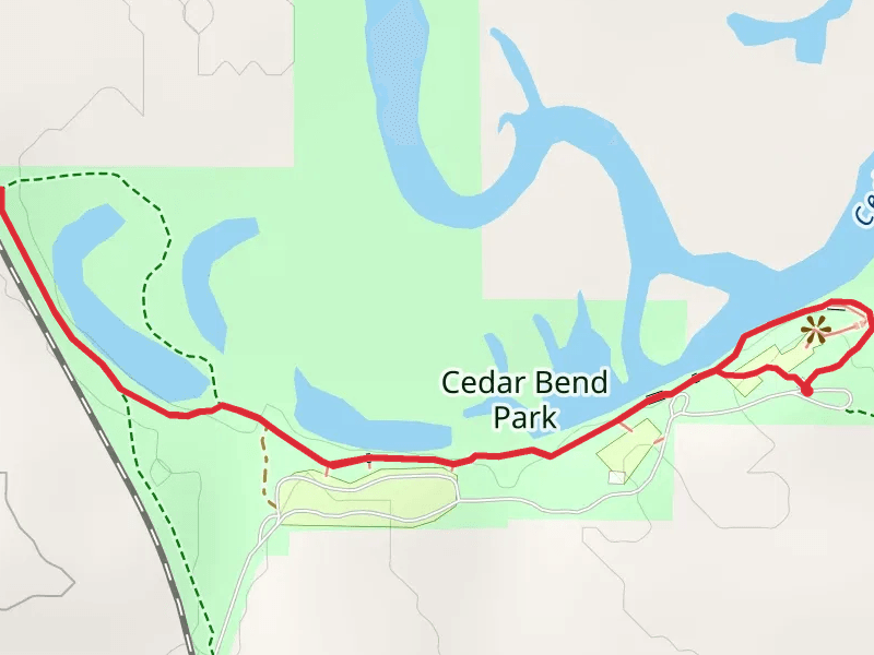 Cedar Bend Interpretive Trail Out and Back