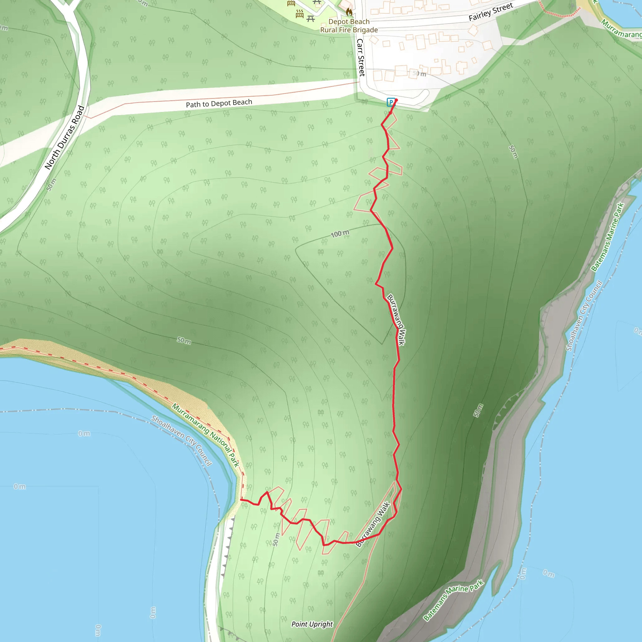 Burrawang Track mobile static map