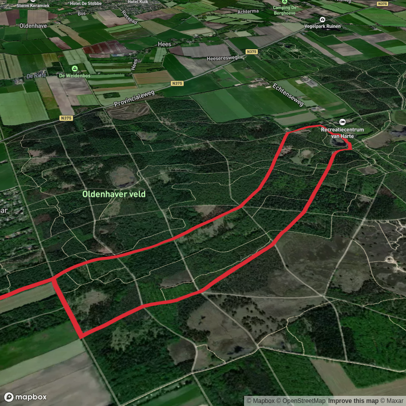 Roswachterij Ruinen via Rondwandeling Blauw