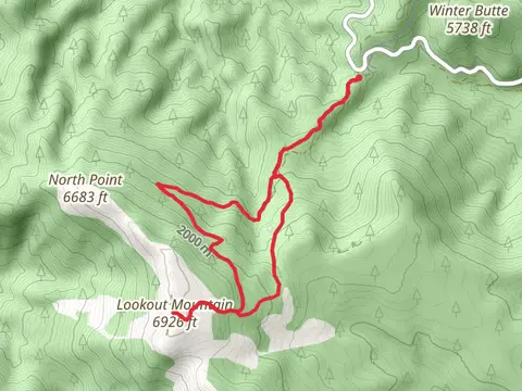Lookout Mountain Trail and Mother Lode Mine Trail Loop