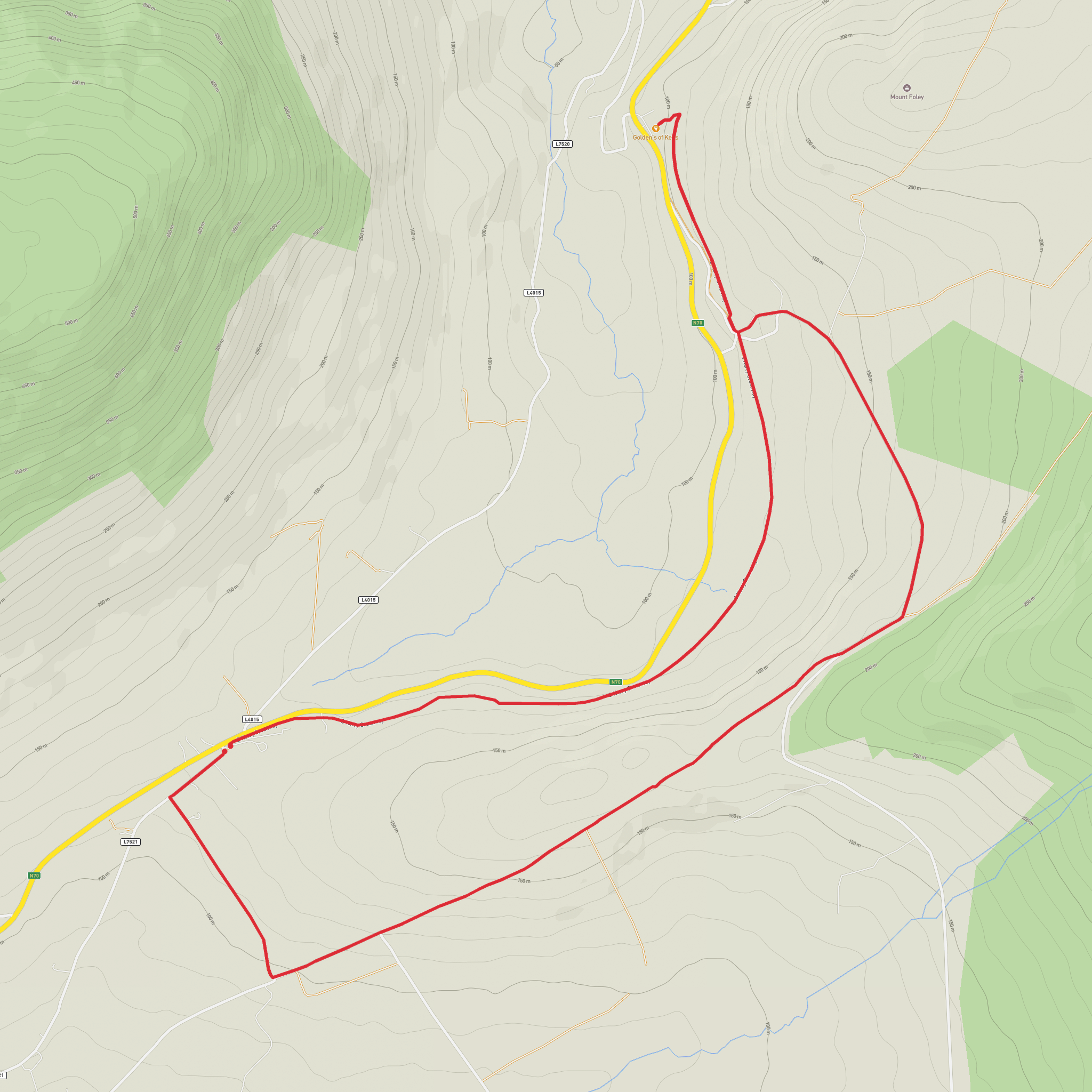 Kells Kway Gway Loop mobile static map