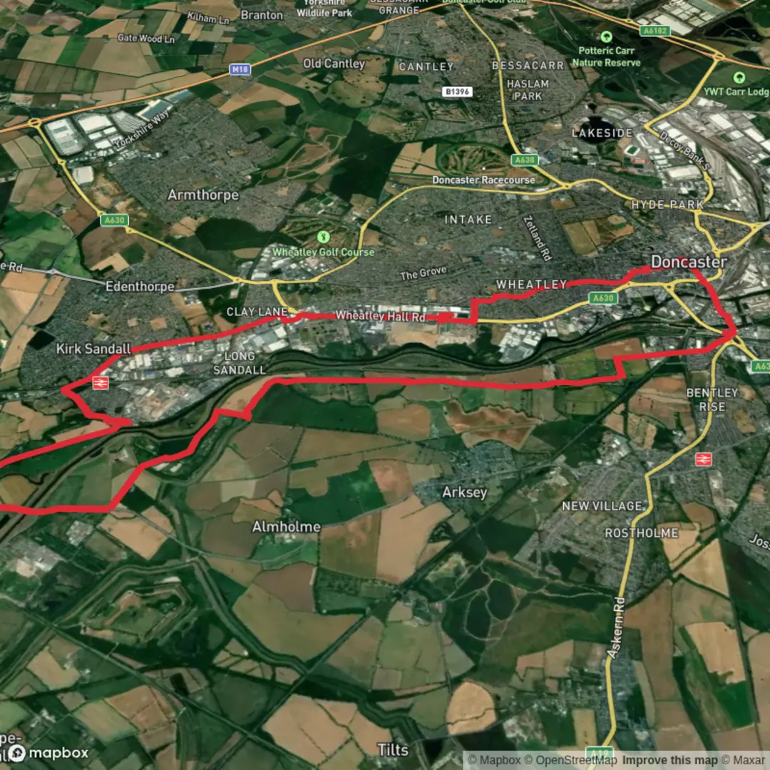 An image depicting the trail Walk from Evans Halshaw via Barnby Dun and its surrounding area.
