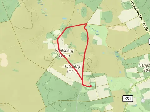 Wulfsberg and Tütsberg Loop via Rundwanderweg Behringen B2