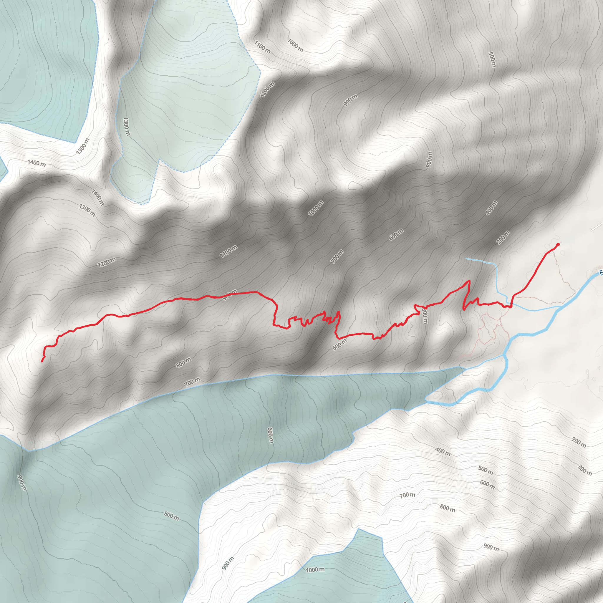 Harding Icefield Trail mobile static map