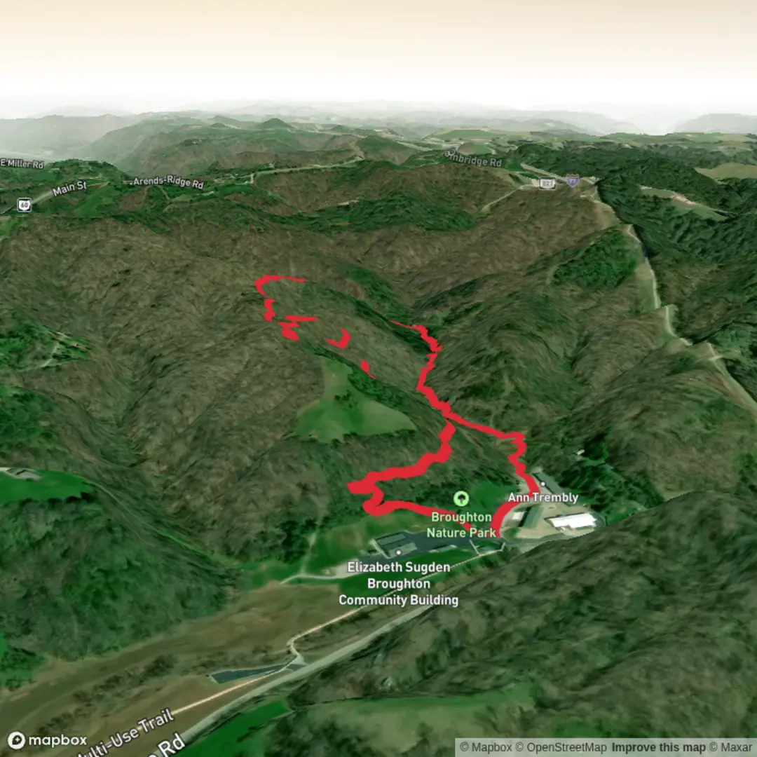 An image depicting the trail Broughton Nature Park Loop and its surrounding area.