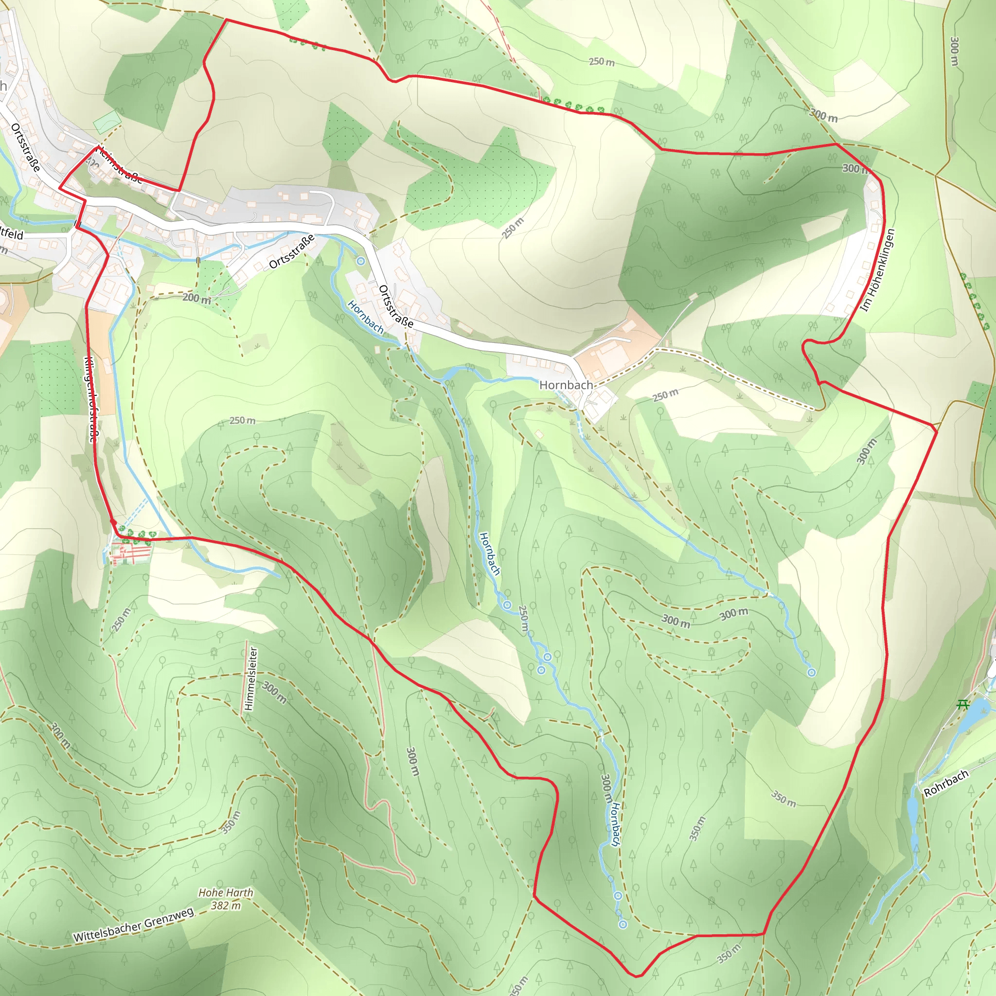 Rundwanderweg and Rohrbacher Hoehe Loop mobile static map