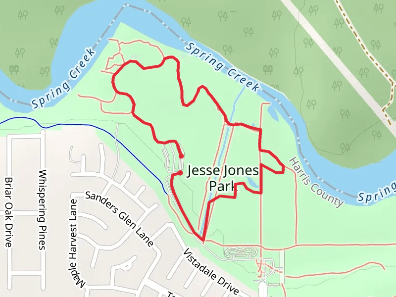Jesse H Jones Park and Nature Center Loop