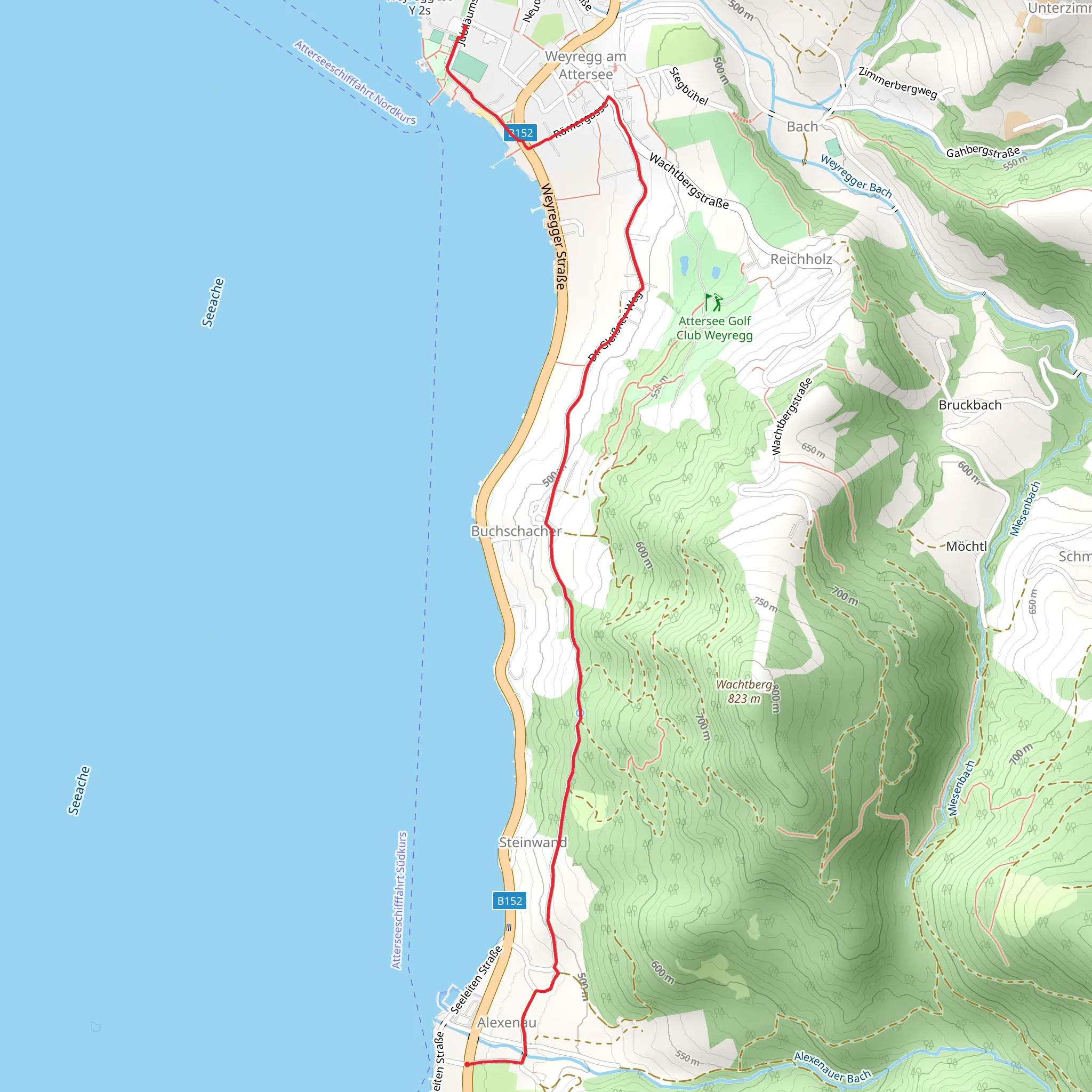 Weyregger Wasser Roas Weg mobile static map