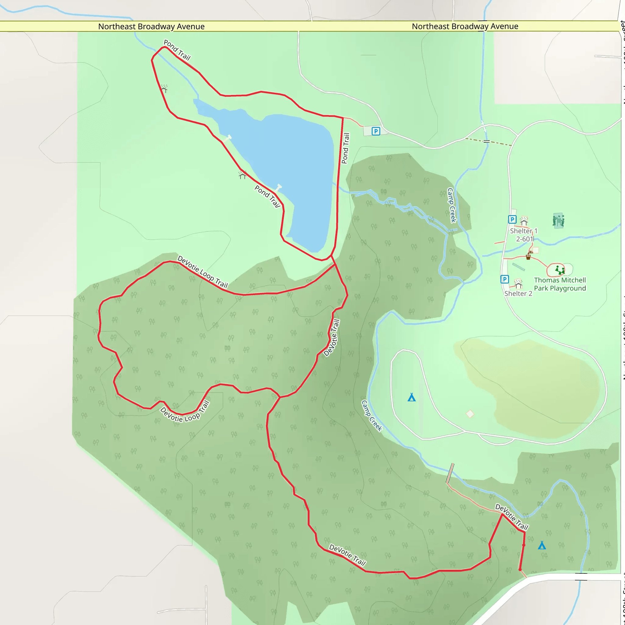 DeVotie Loop Trail mobile static map
