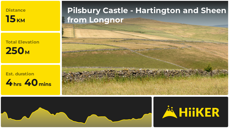 Pilsbury Castle - Hartington and Sheen from Longnor | Staffordshire