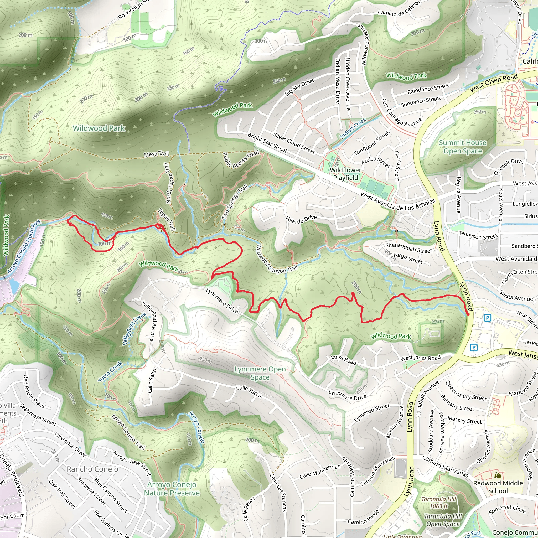 Lynnmere Trail and Eagle Point Trail mobile static map
