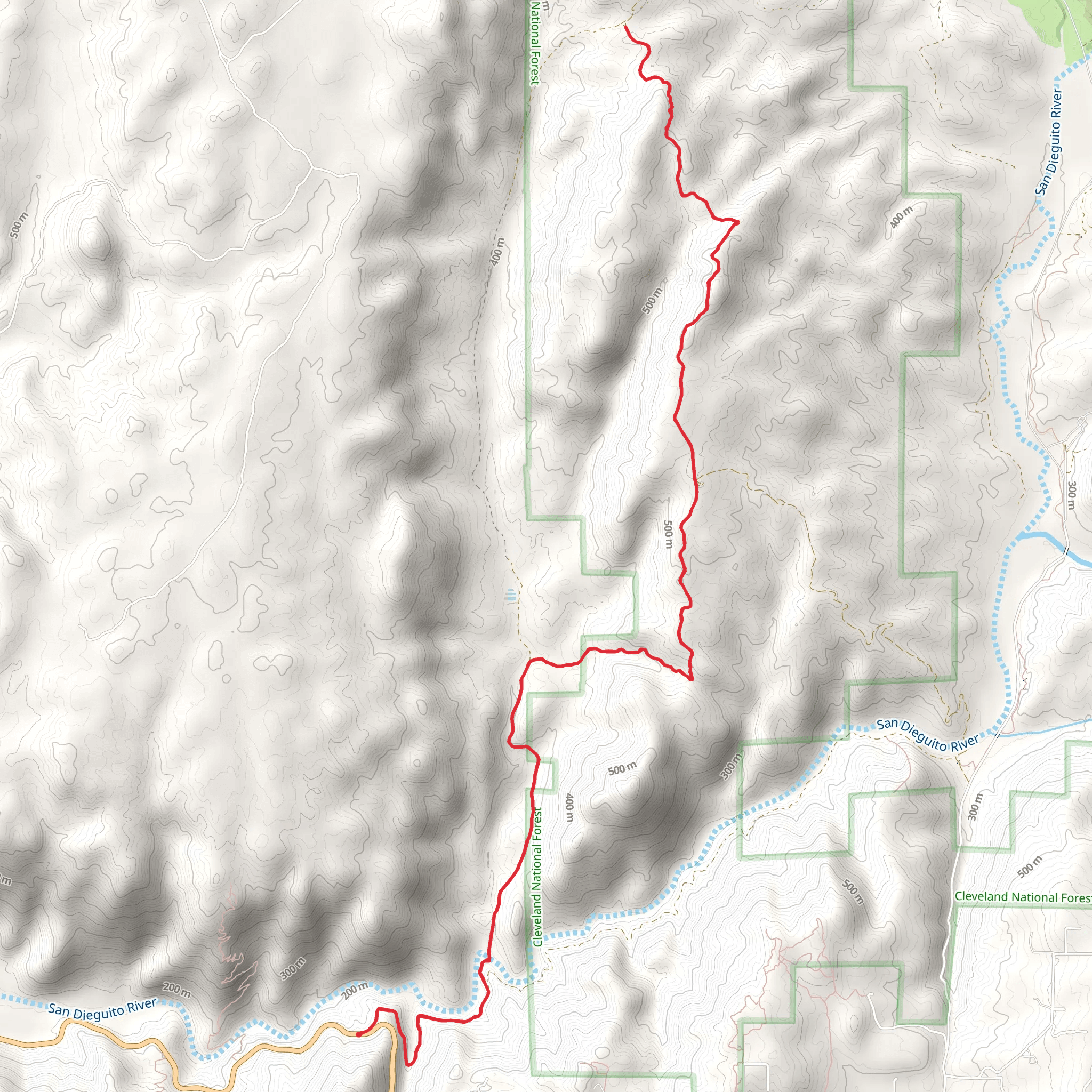Orasco Guejito and Orosco Ridge Trail mobile static map