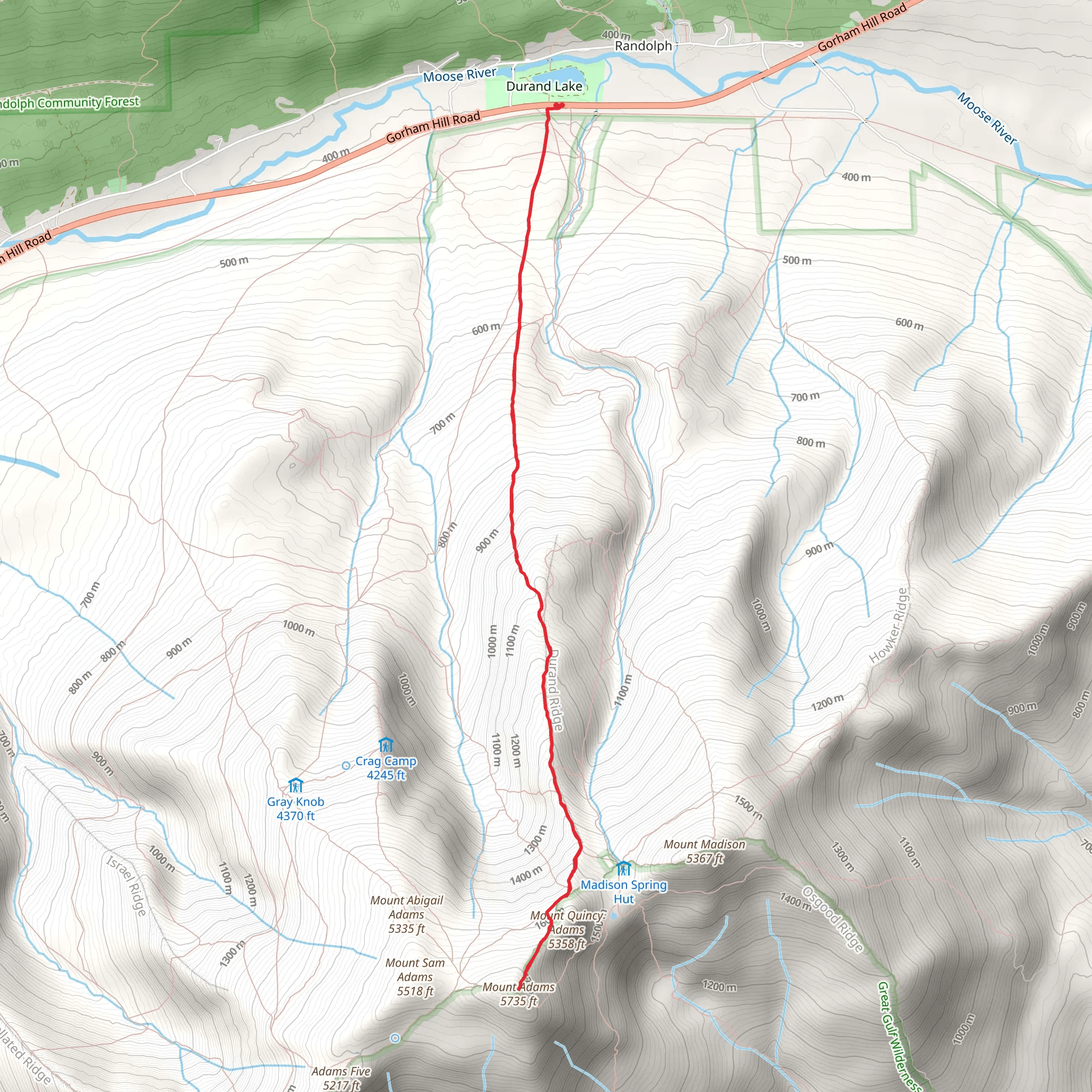 Mount Adams from Gorham Hill Road mobile static map