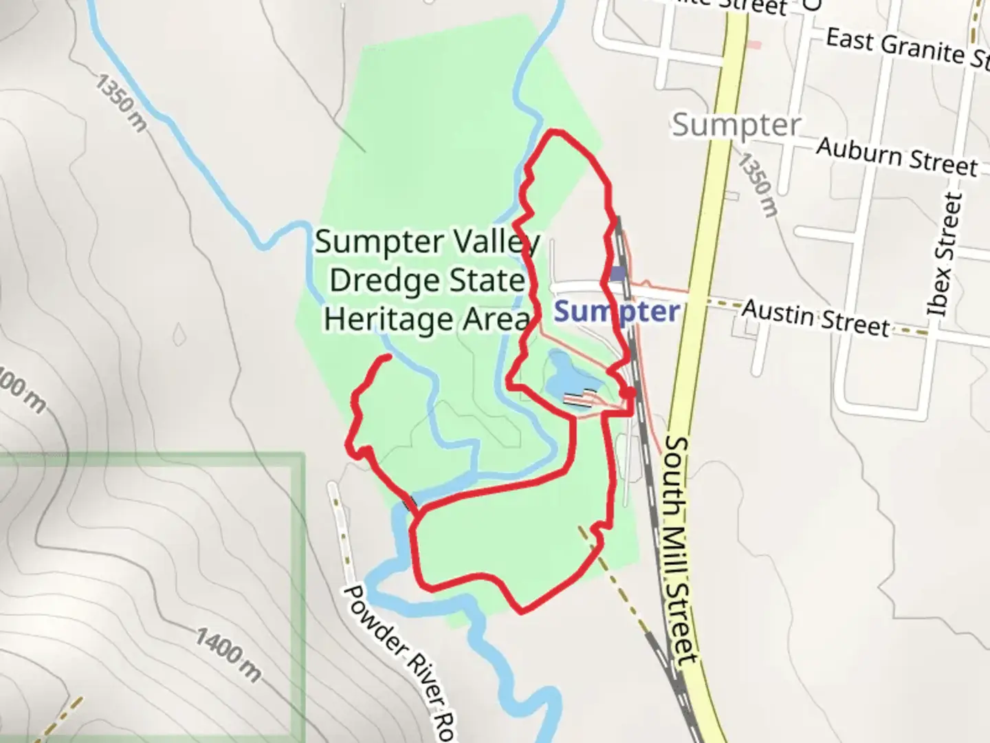 An image depicting the trail Powder River and Cracker Creek Loop and its surrounding area.