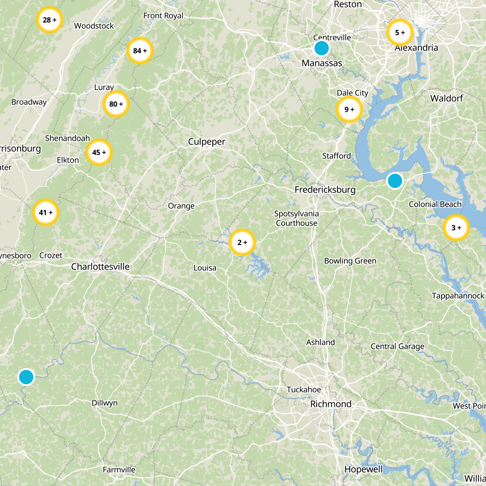 Spotsylvania County Static Map