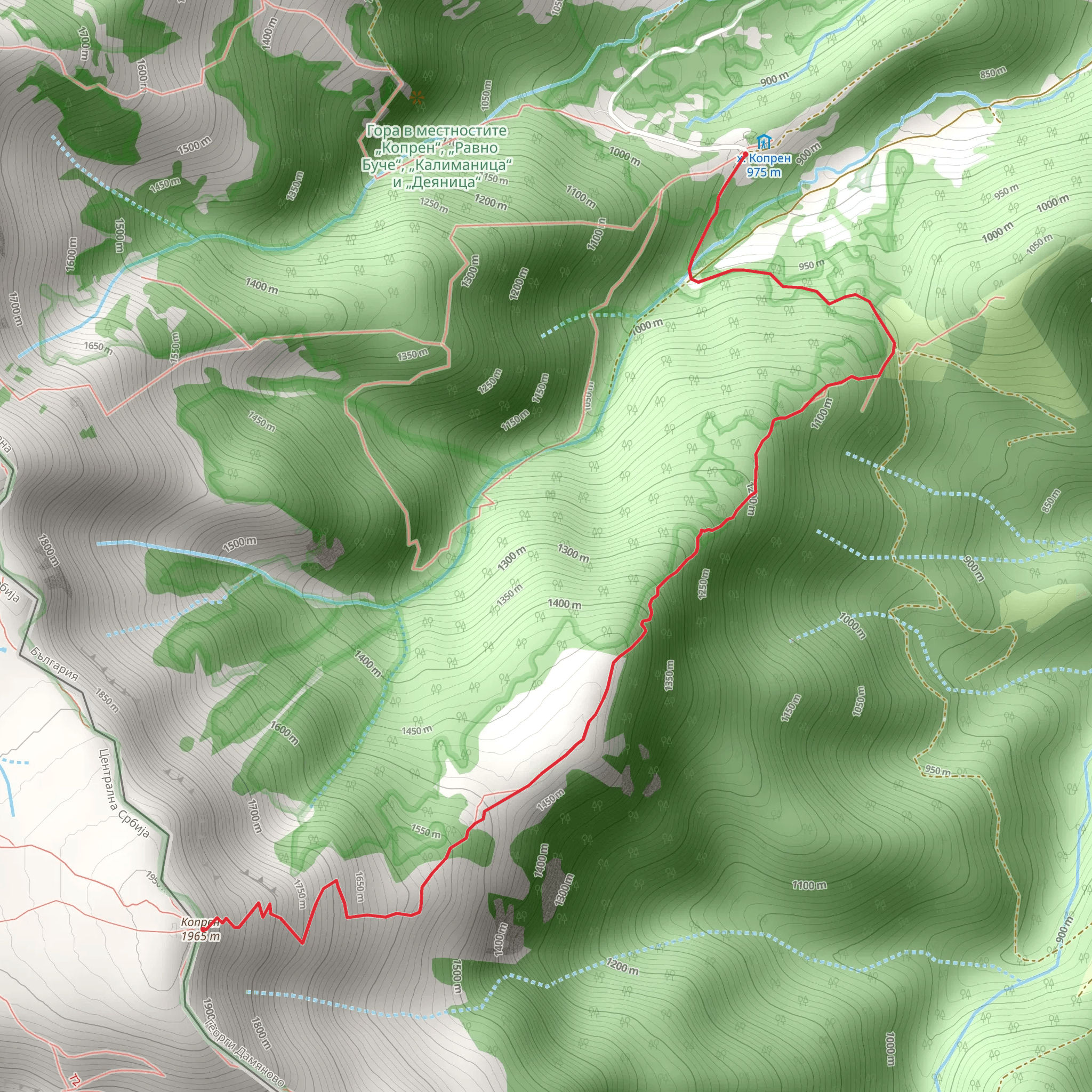 Kopren Peak Walk mobile static map