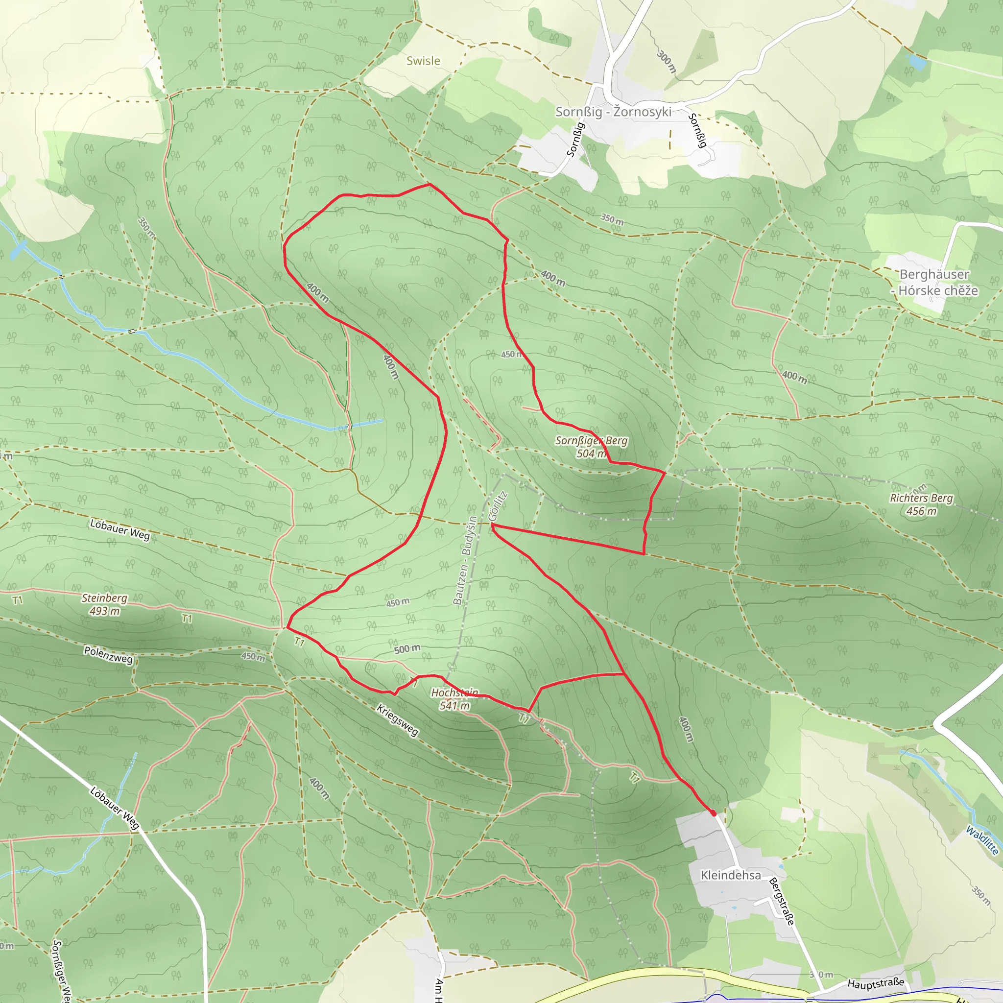 Sornßiger Berg Loop mobile static map