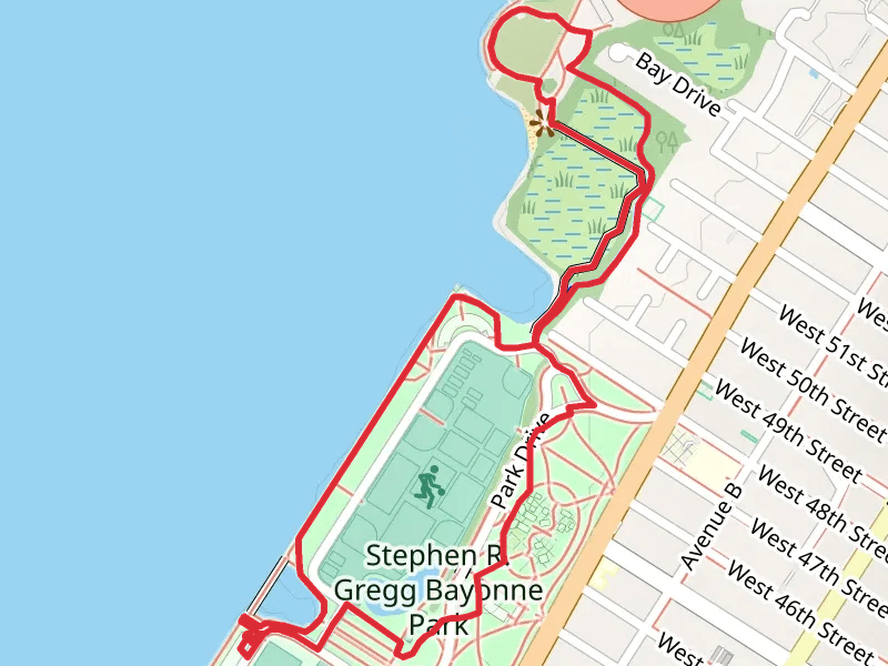 Horseshor Courts and Stephen Gregg Bayonne Park Loop