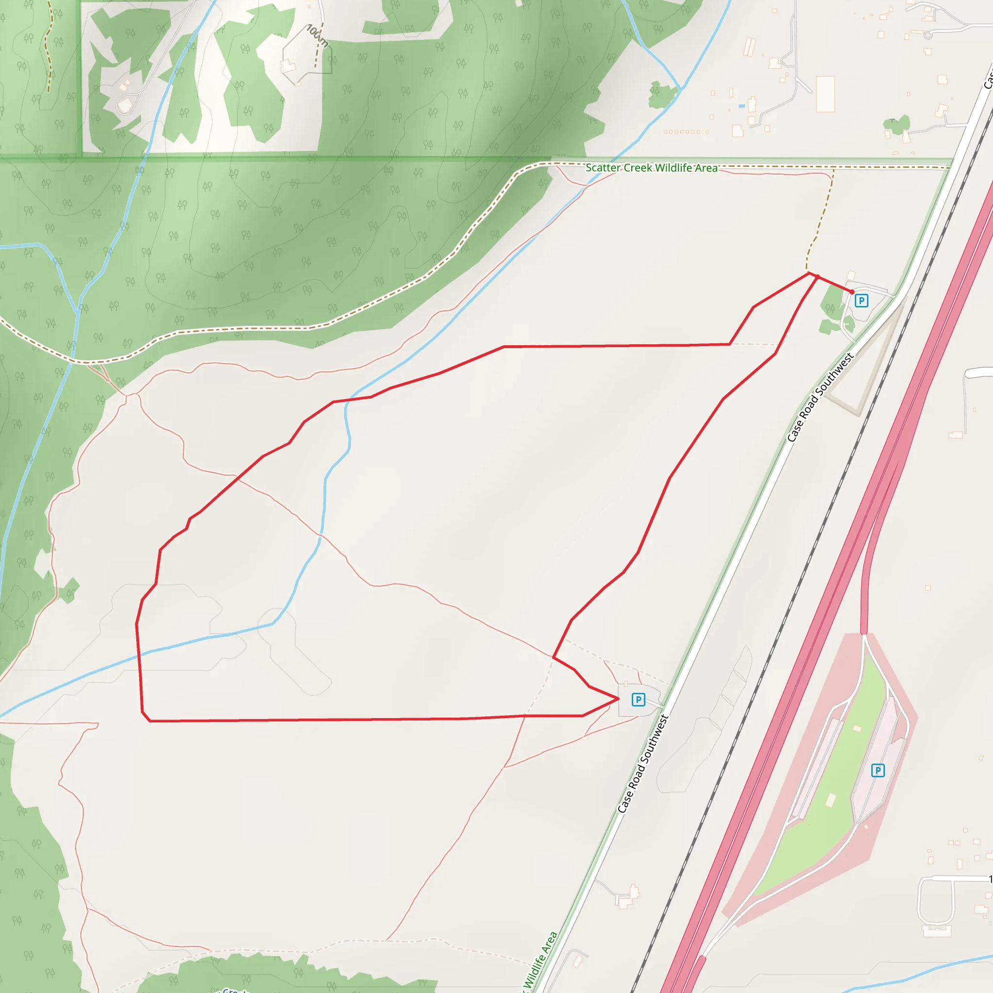 Scatter Creek and Wildlife Rea Loop mobile static map