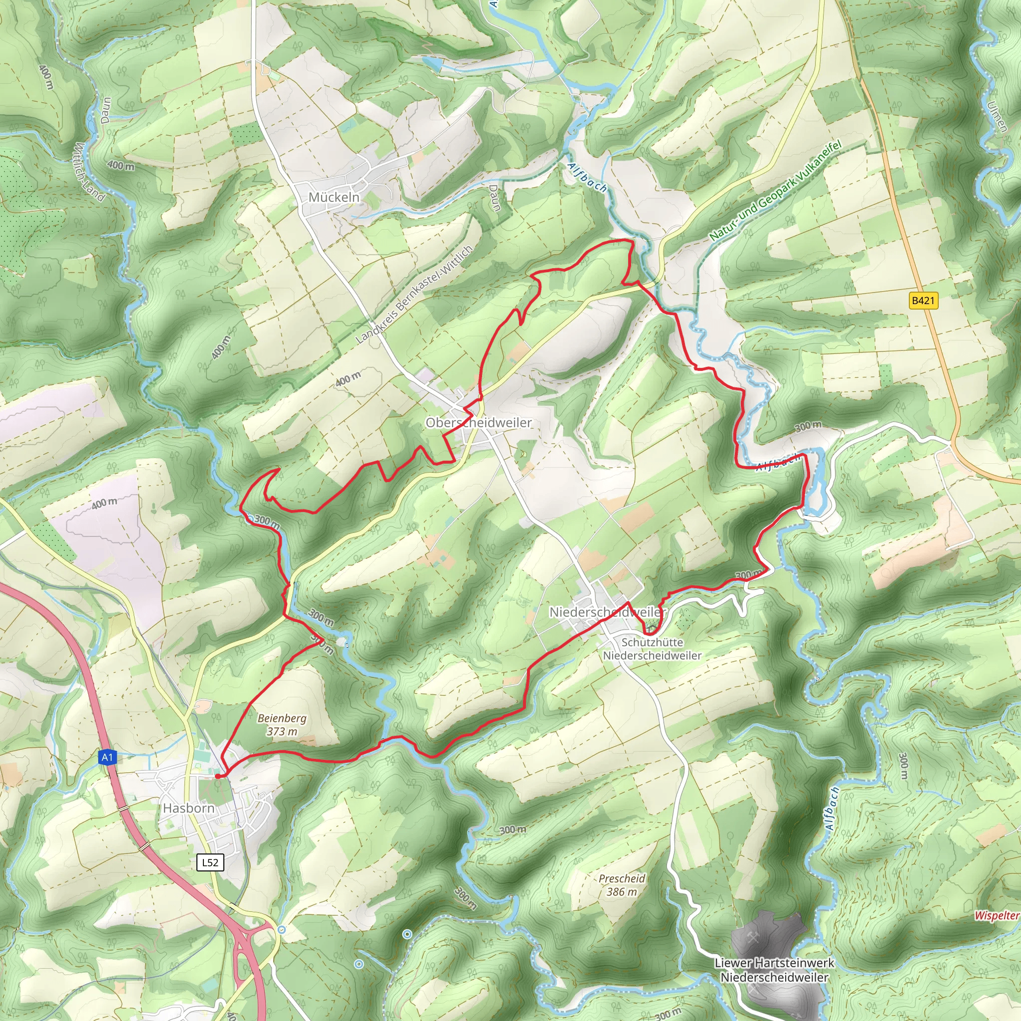 Mosel Our Weg and Roteichenweg Loop mobile static map