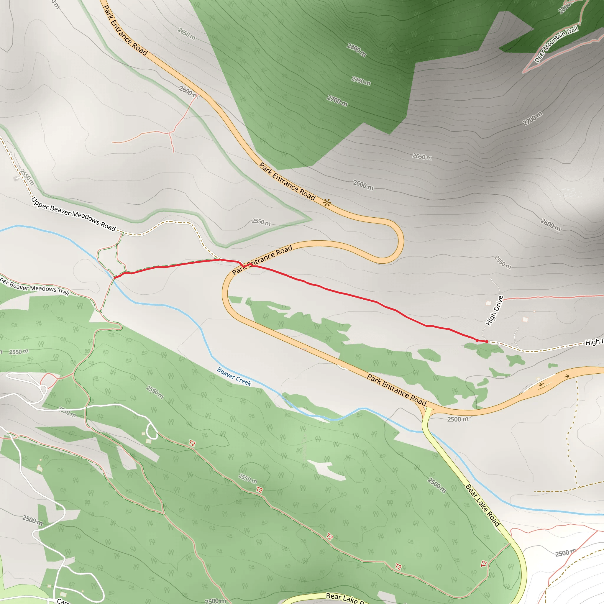 Beaver Point Trail mobile static map
